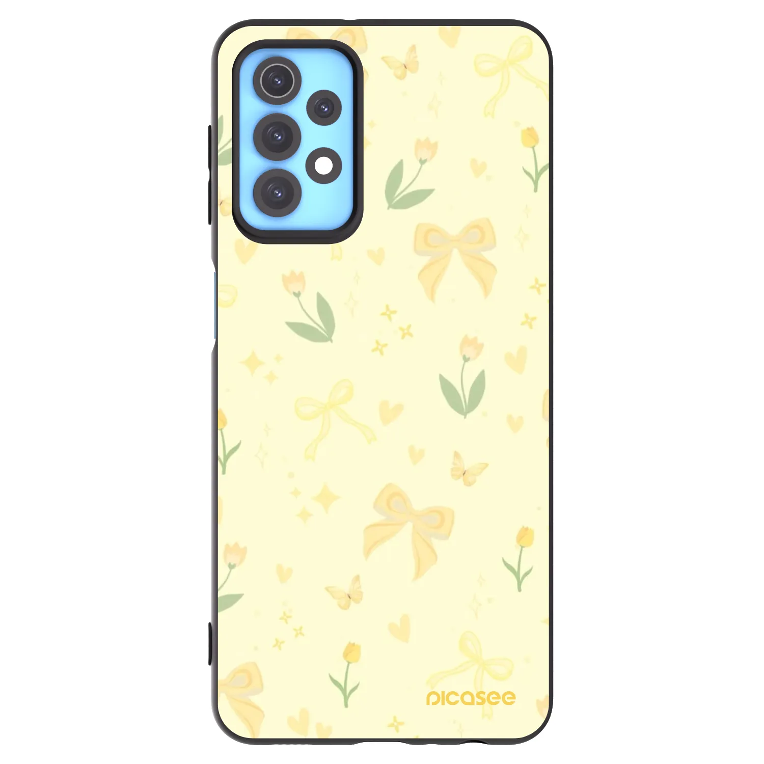 Picasee Samsung Galaxy A32 4G SM-A325F Hülle - Schwarzes Silikon - Honey Blossom