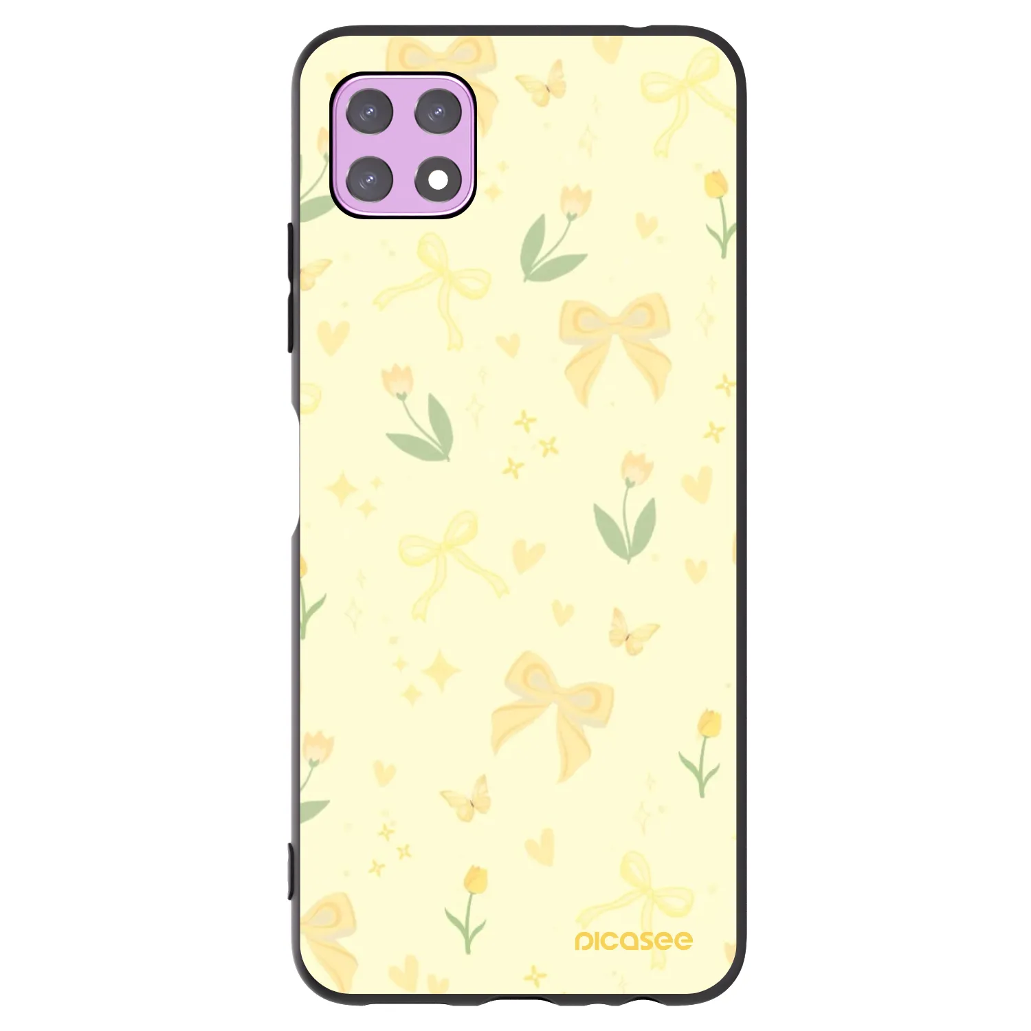 Picasee Samsung Galaxy A22 A226B 5G Hülle - Schwarzes Silikon - Honey Blossom