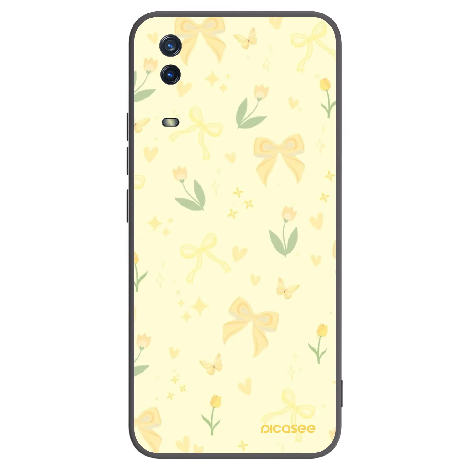 Picasee Vivo Y11s Hülle - Schwarzes Silikon - Honey Blossom