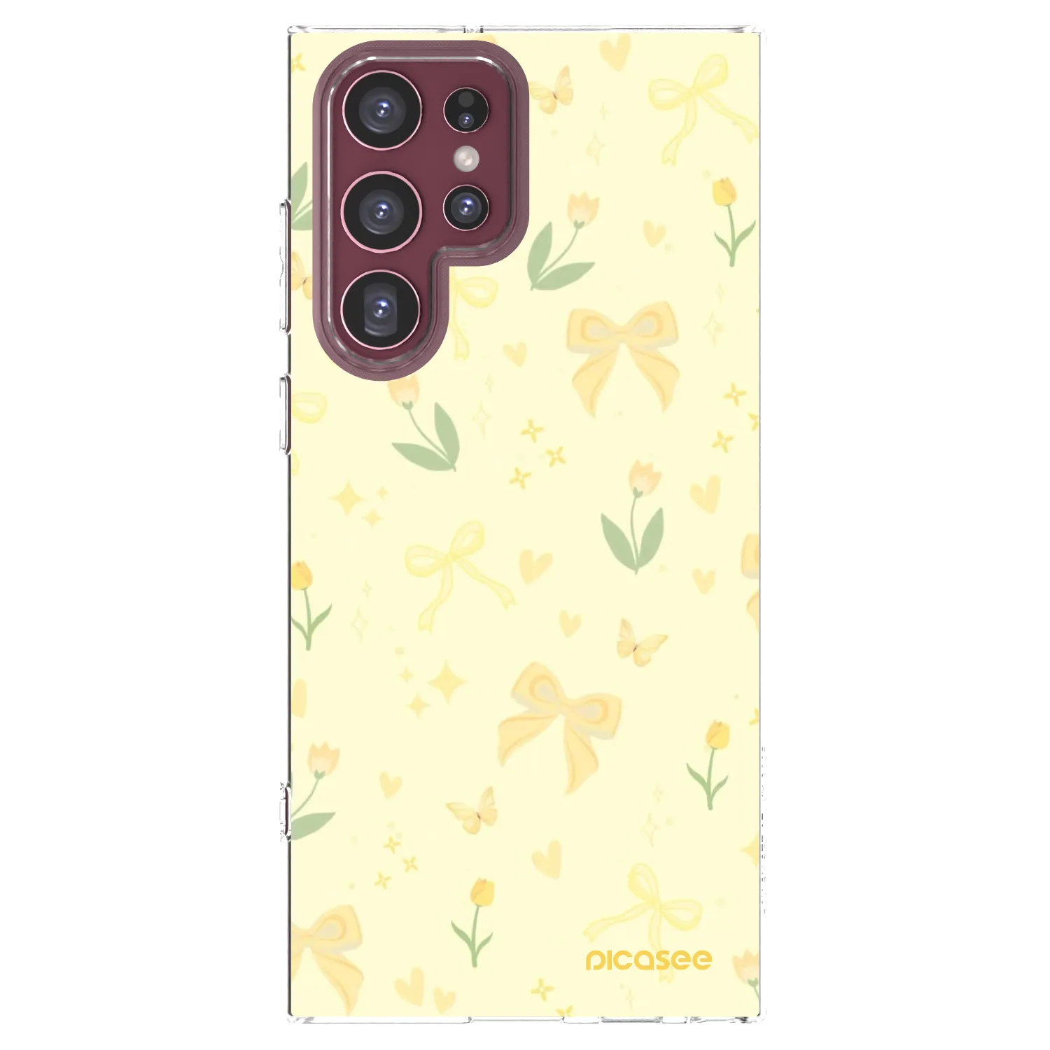 Picasee Samsung Galaxy S22 Ultra 5G Hülle - Transparentes Silikon - Honey Blossom