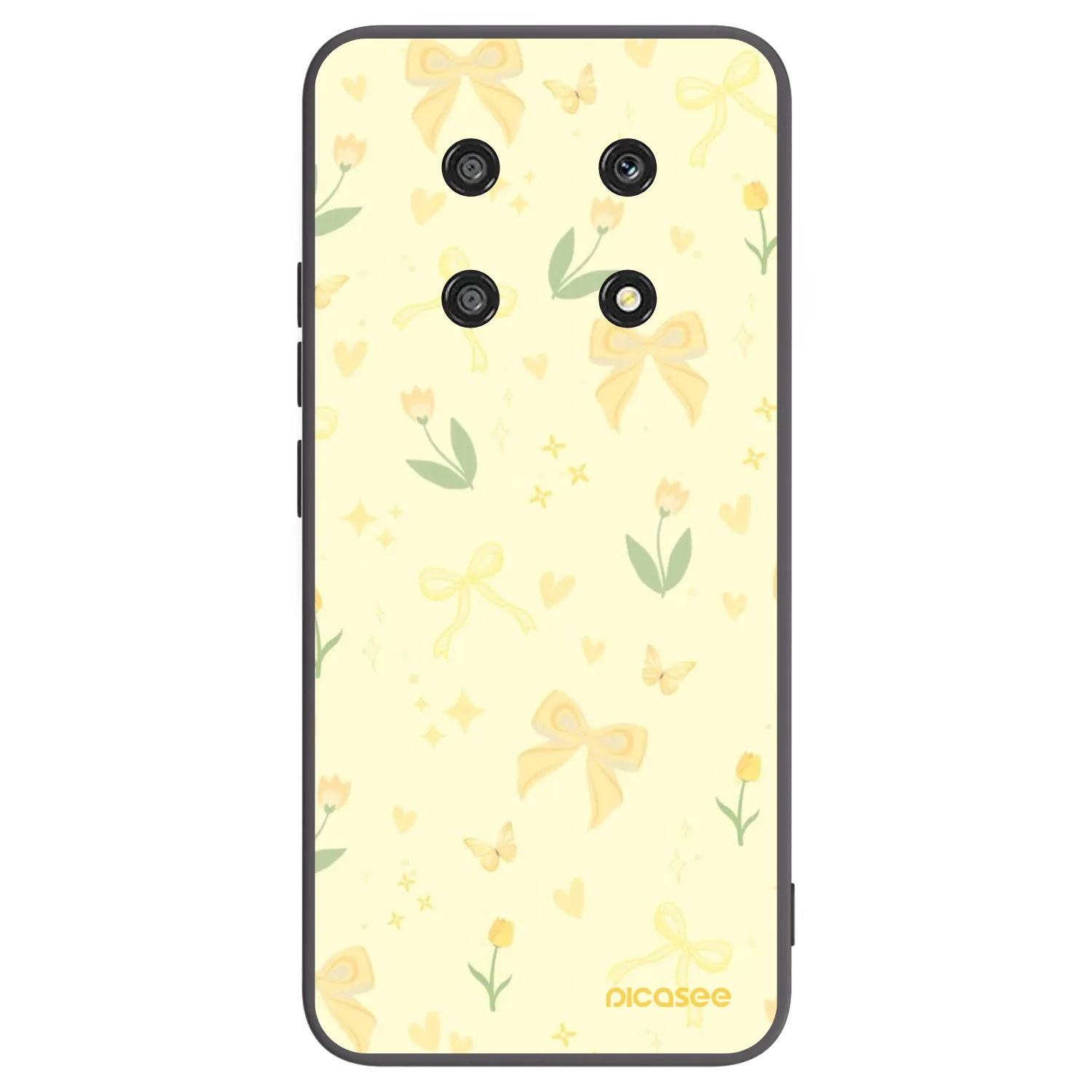 Picasee Honor Magic4 Lite 5G Hülle - Schwarzes Silikon - Honey Blossom