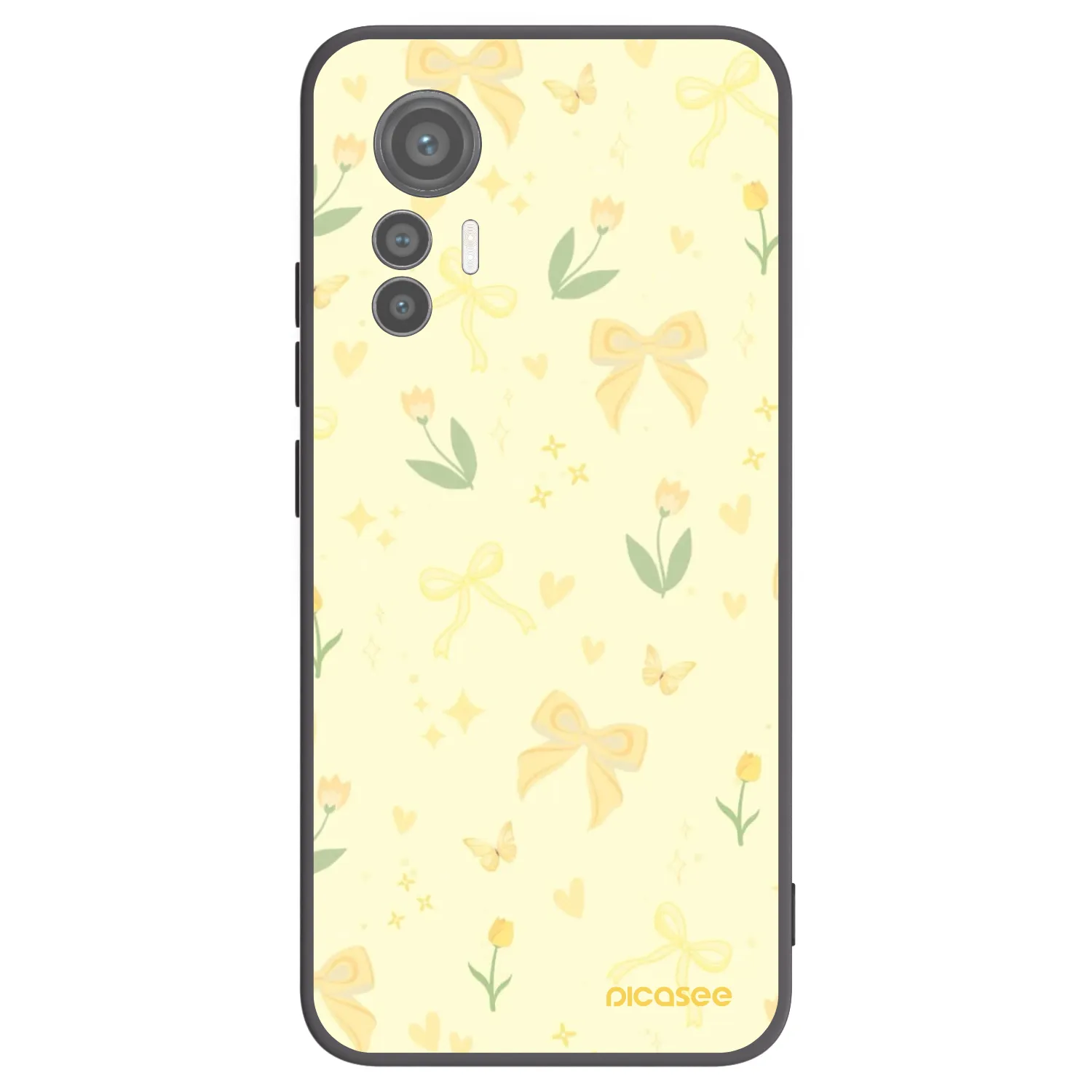 Picasee Xiaomi 12 Lite Hülle - Schwarzes Silikon - Honey Blossom
