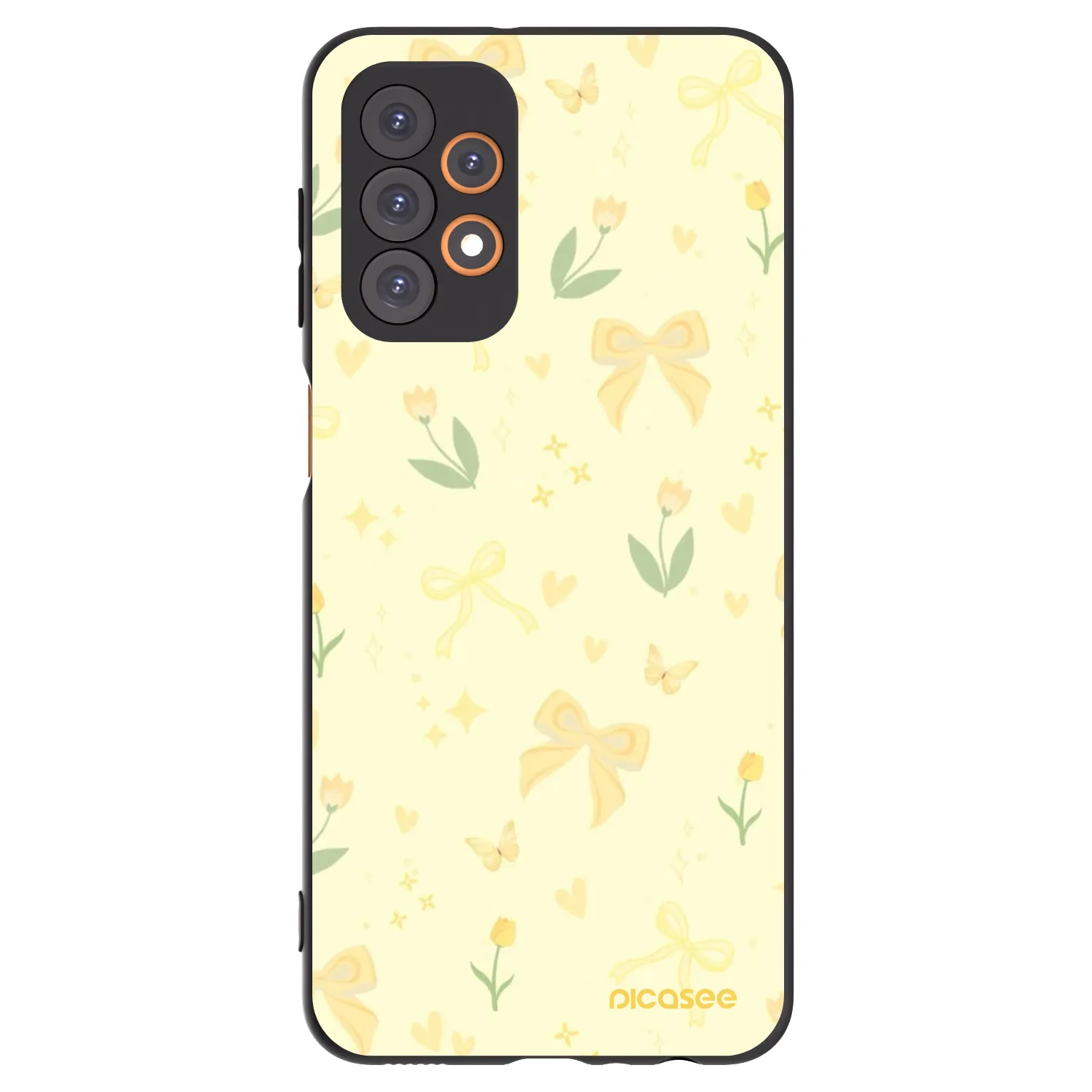 Picasee Samsung Galaxy A23 A235F 4G Hülle - Schwarzes Silikon - Honey Blossom