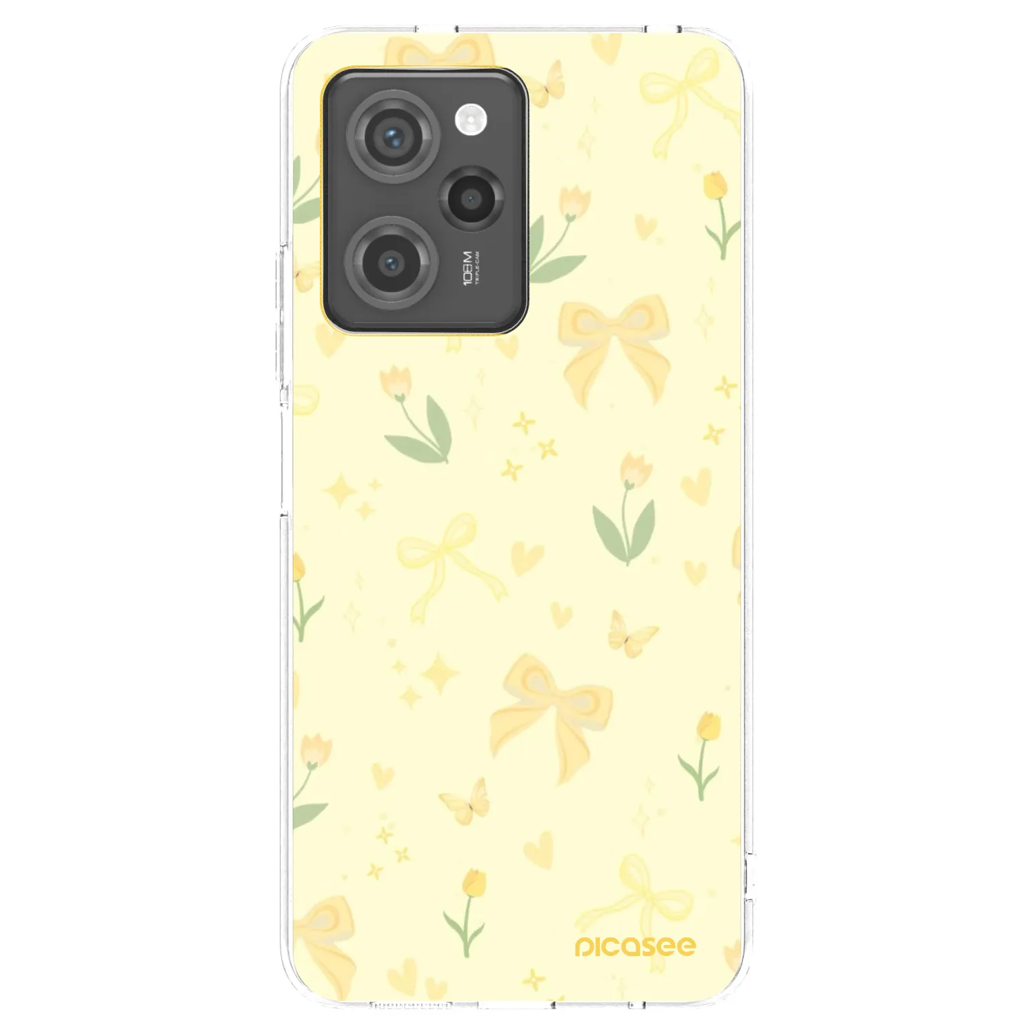 Picasee Xiaomi Poco X5 Pro Hülle - Schwarzes Silikon - Honey Blossom