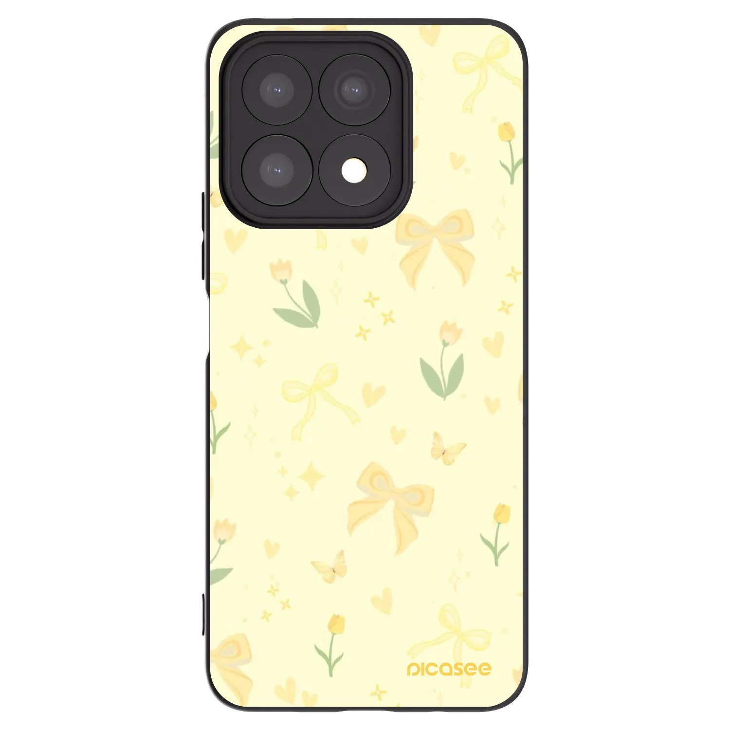 Picasee Honor X8a Hülle - Schwarzes Silikon - Honey Blossom