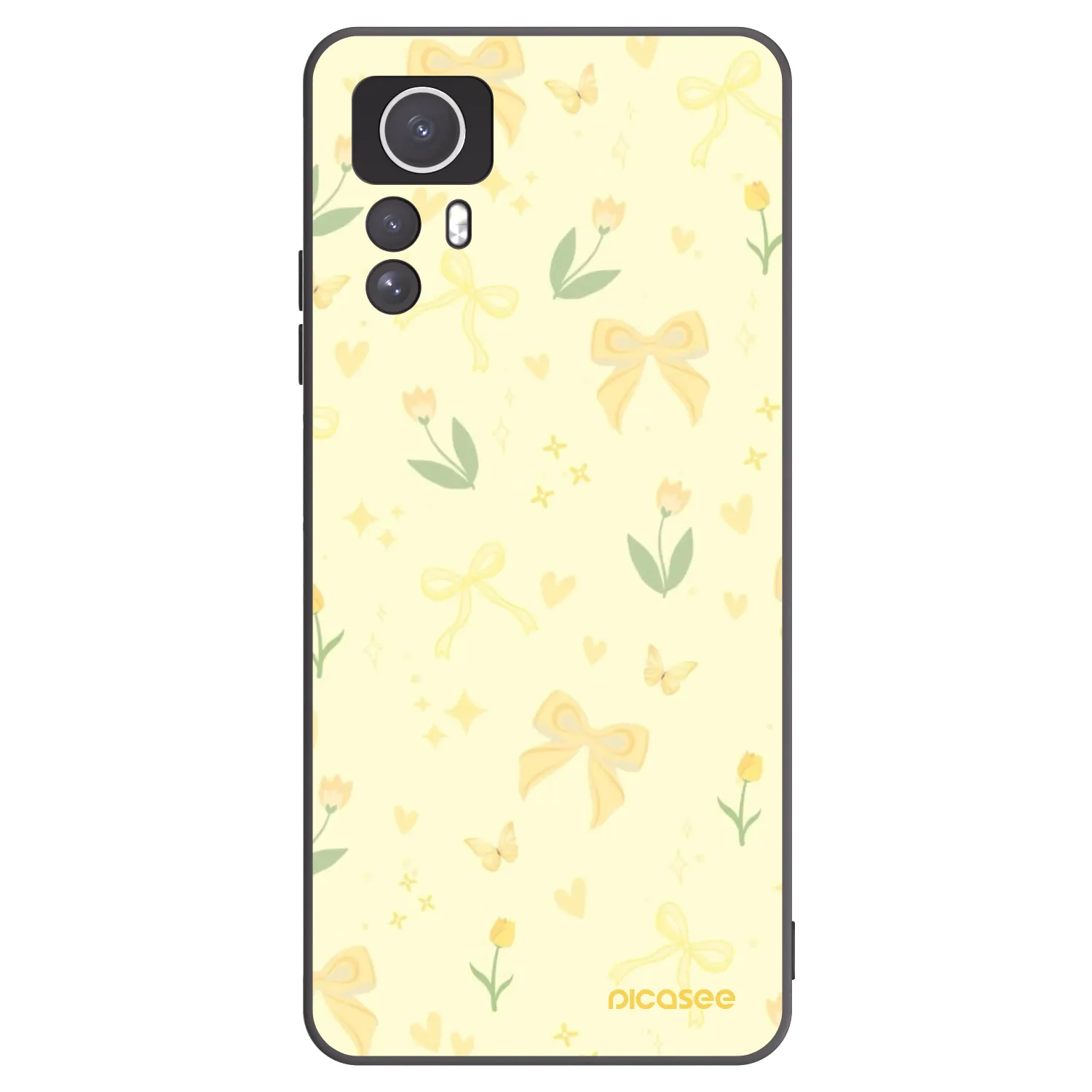 Picasee Xiaomi Redmi Note 12S Hülle - Schwarzes Silikon - Honey Blossom