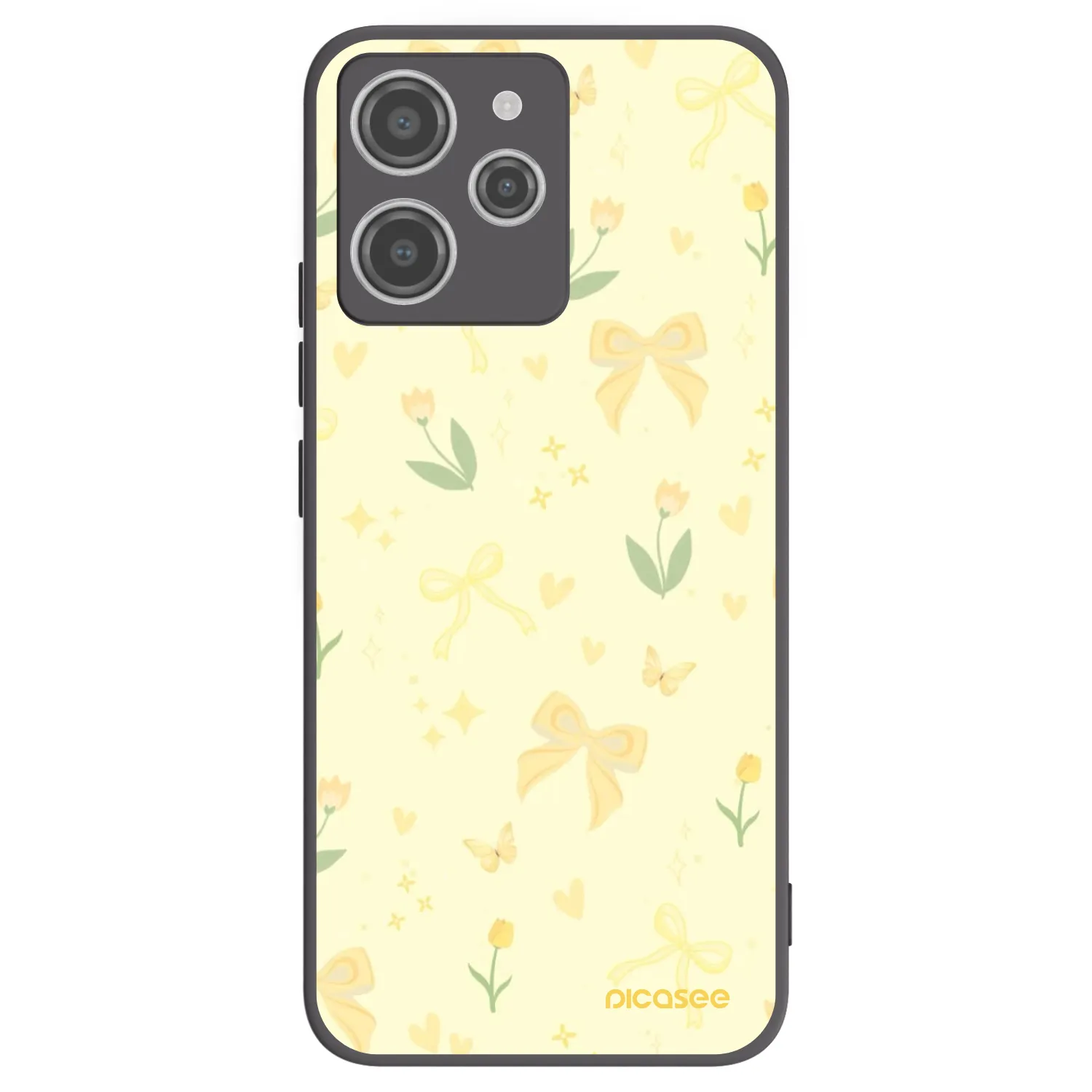 Picasee Xiaomi Redmi 12 4G Hülle - Schwarzes Silikon - Honey Blossom
