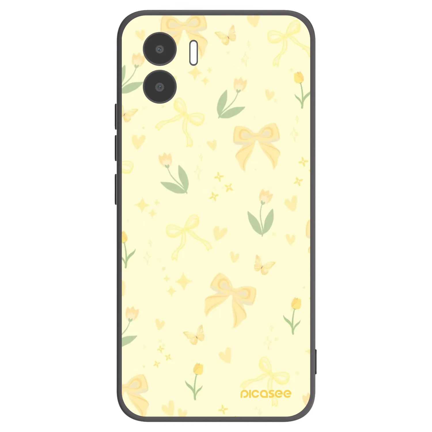 Picasee Xiaomi Redmi A2 Hülle - Schwarzes Silikon - Honey Blossom