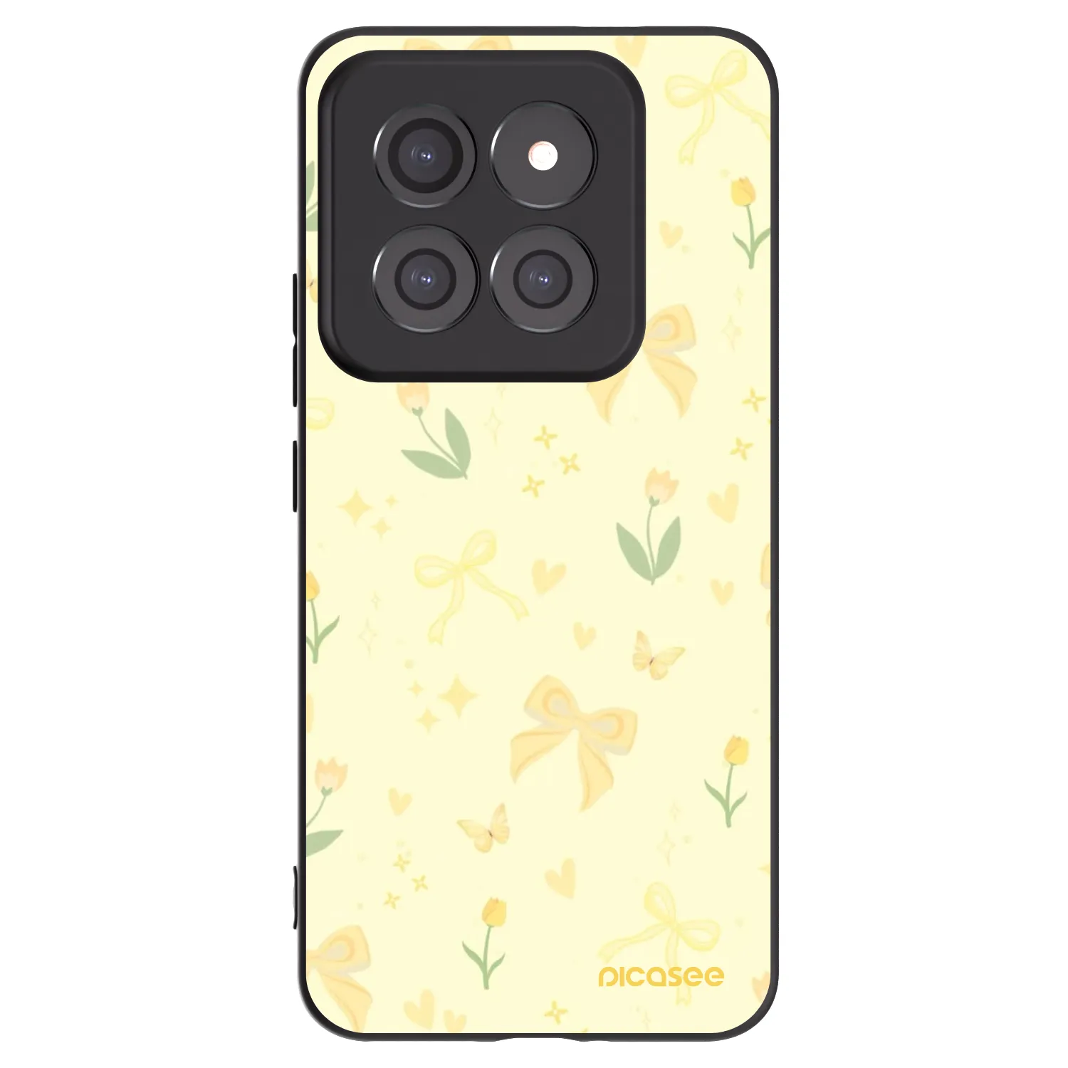 Picasee Xiaomi 14 Pro Hülle - Schwarzes Silikon - Honey Blossom