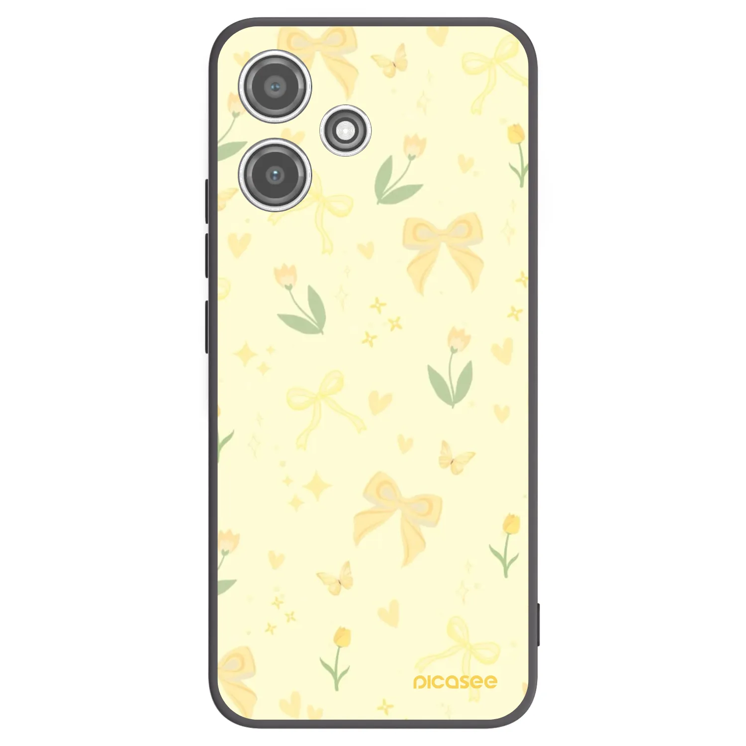 Picasee Xiaomi Redmi 12 5G Hülle - Schwarzes Silikon - Honey Blossom