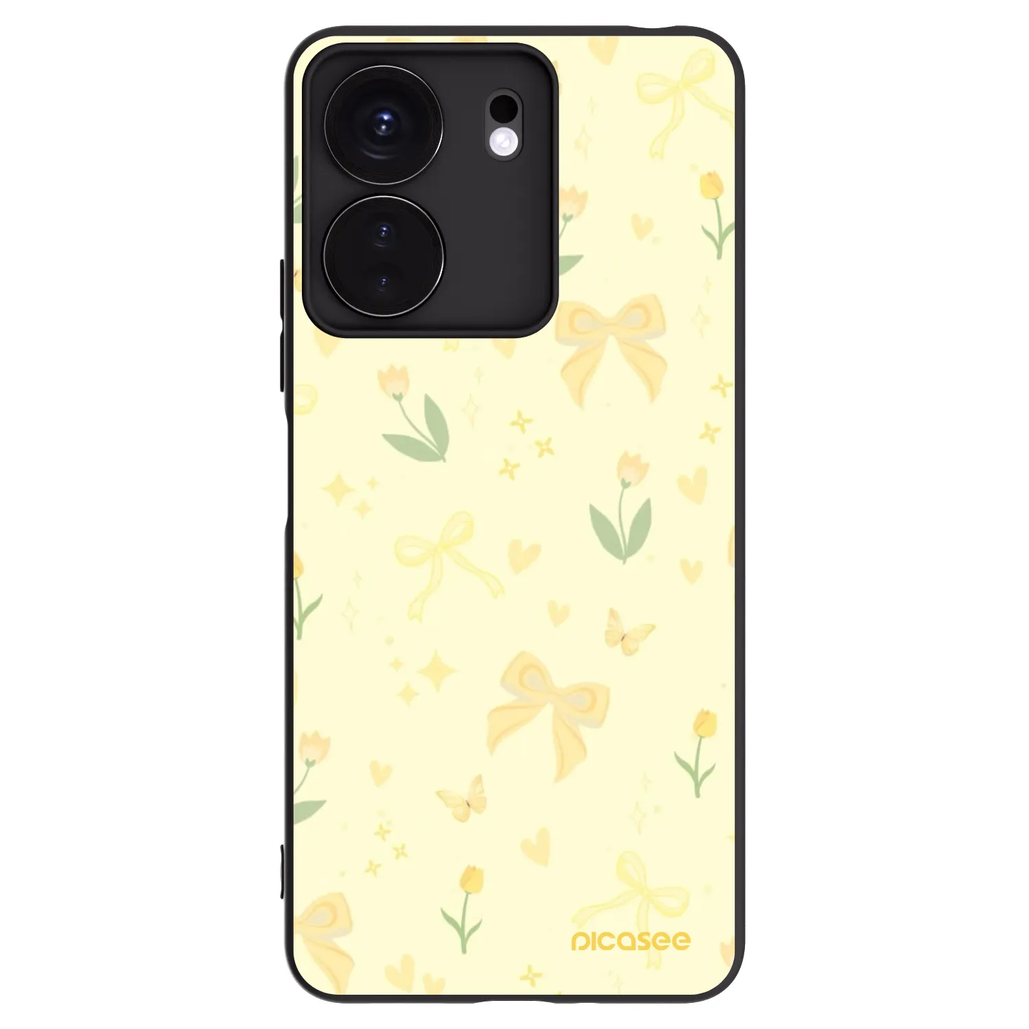 Picasee Xiaomi Redmi 13C 4G Hülle - Schwarzes Silikon - Honey Blossom