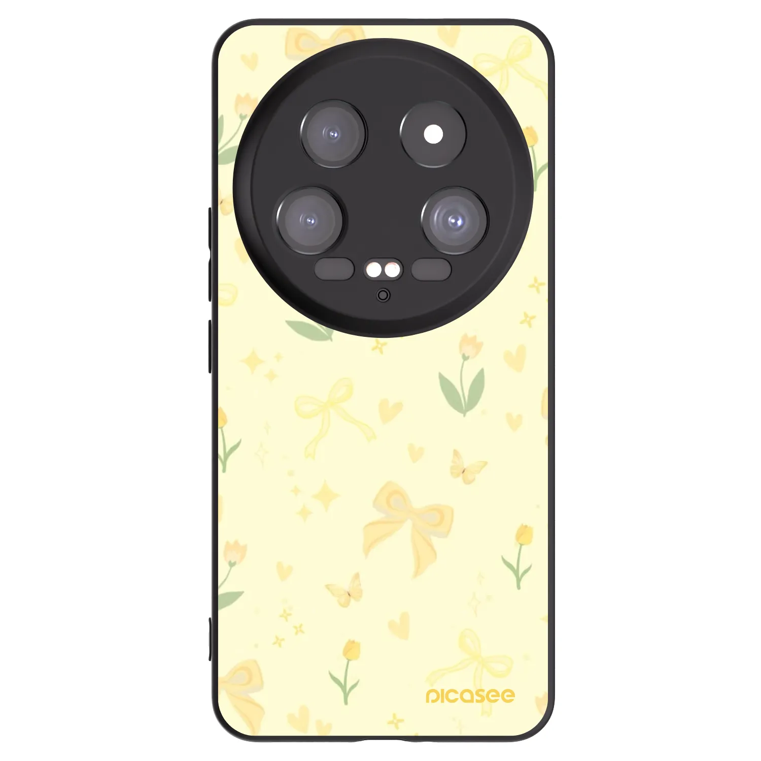 Picasee Xiaomi 14 Ultra Hülle - Schwarzes Silikon - Honey Blossom