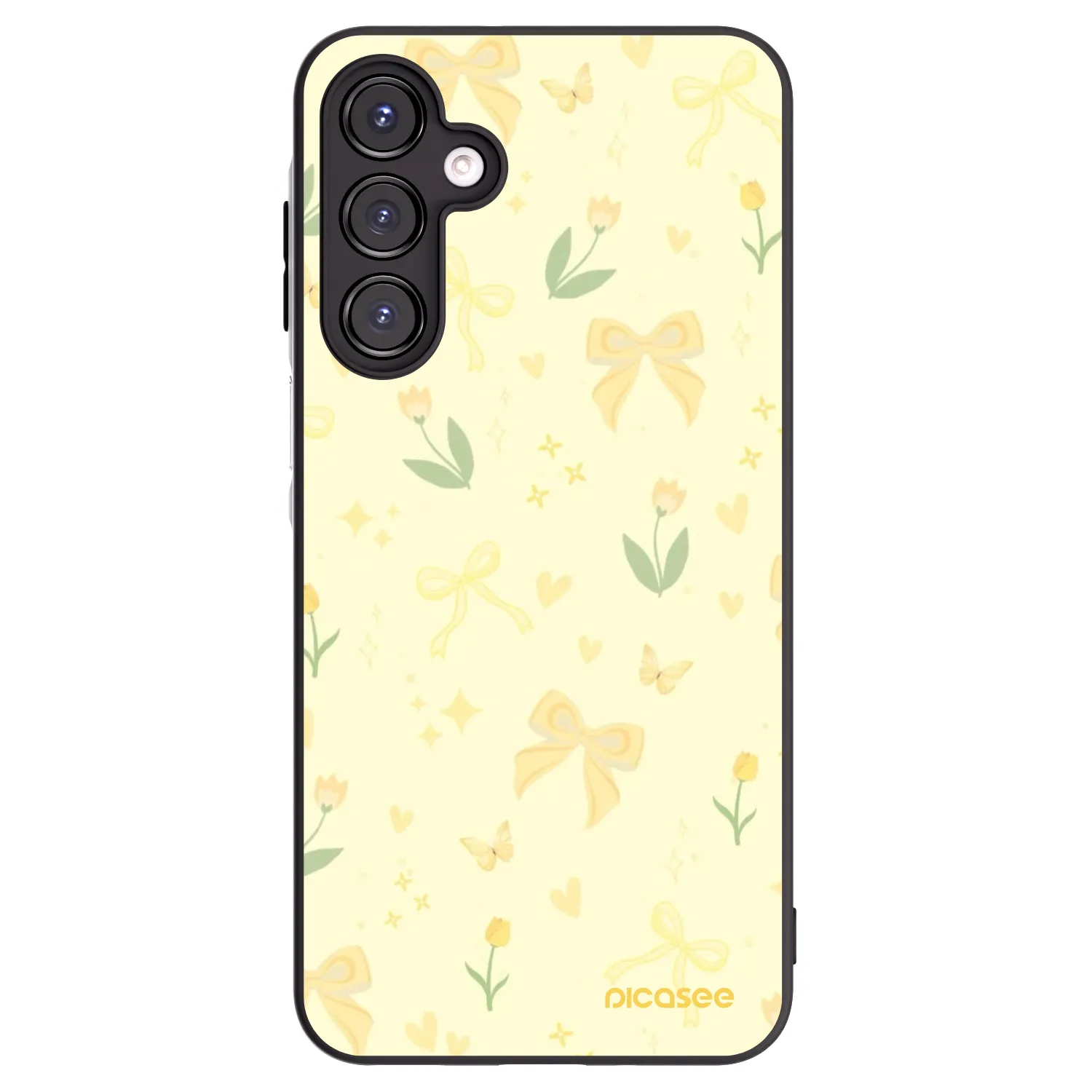 Picasee Samsung Galaxy A16 5G Hülle - Schwarzes Silikon - Honey Blossom