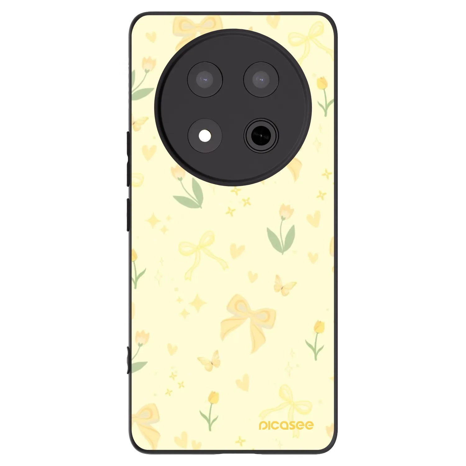 Picasee Honor Magic7 Lite 5G Hülle - Schwarzes Silikon - Honey Blossom