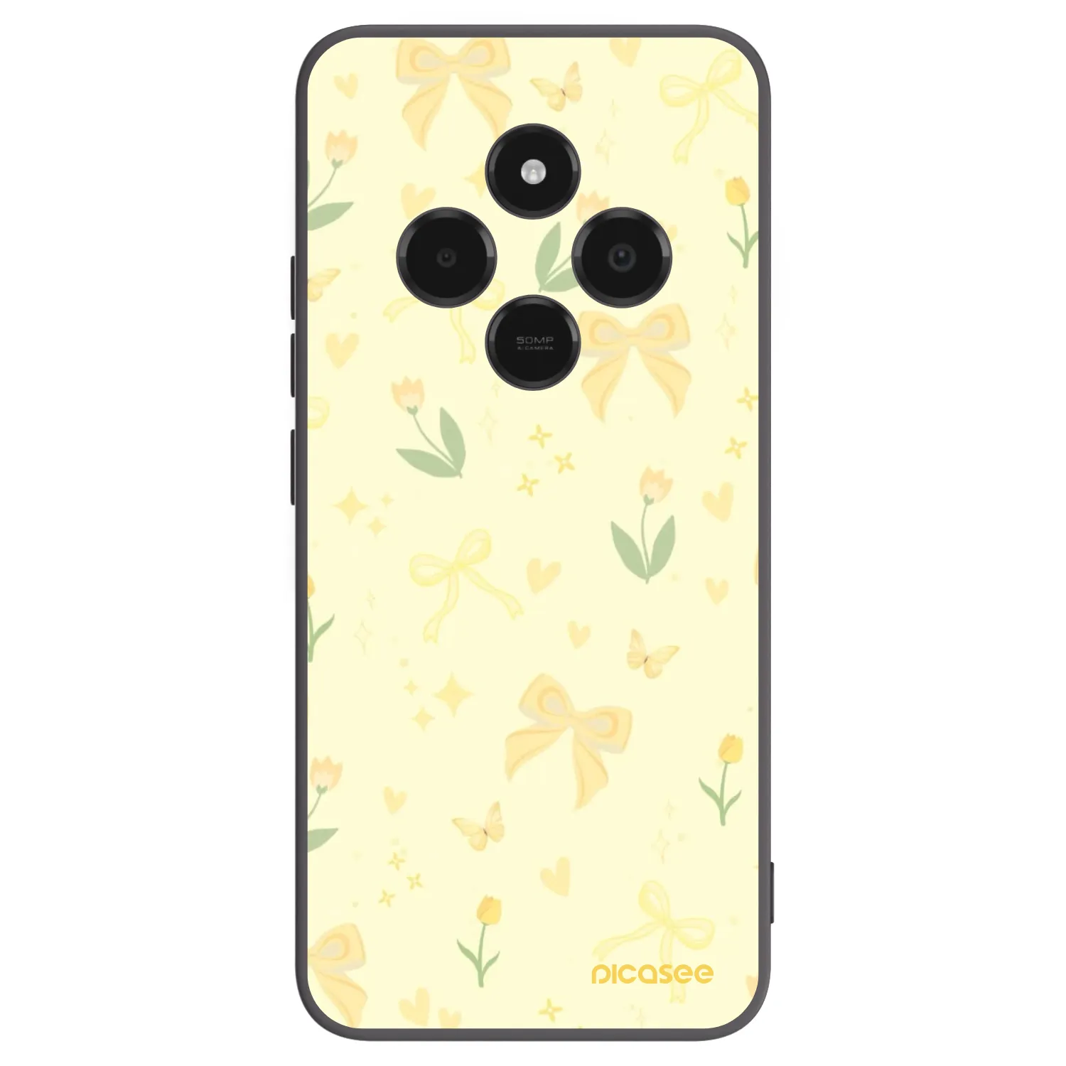 Picasee Xiaomi Poco C75 Hülle - Schwarzes Silikon - Honey Blossom