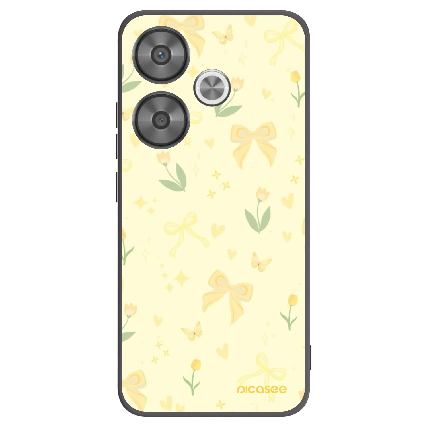 Picasee Xiaomi Poco F6 Hülle - Schwarzes Silikon - Honey Blossom