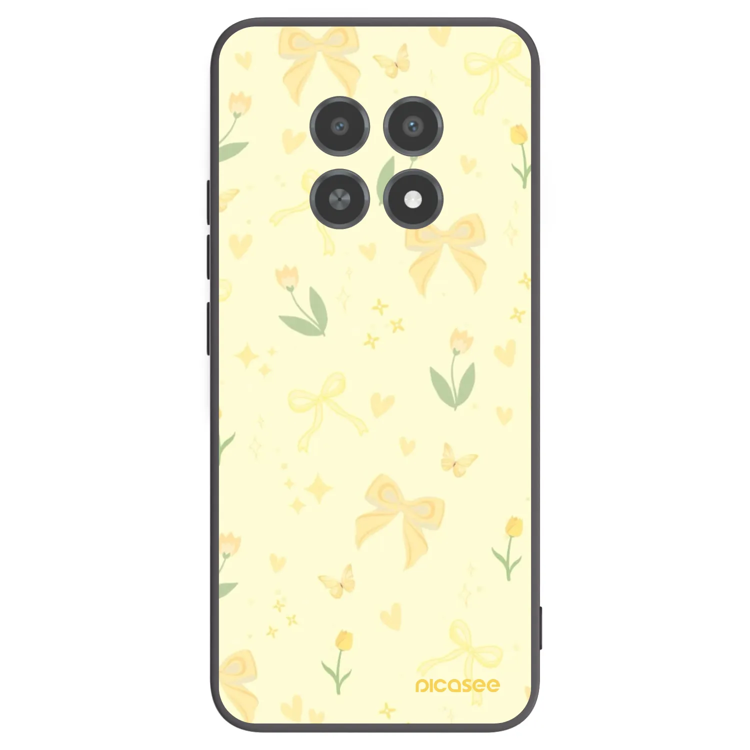 Picasee Realme 12X Hülle - Schwarzes Silikon - Honey Blossom