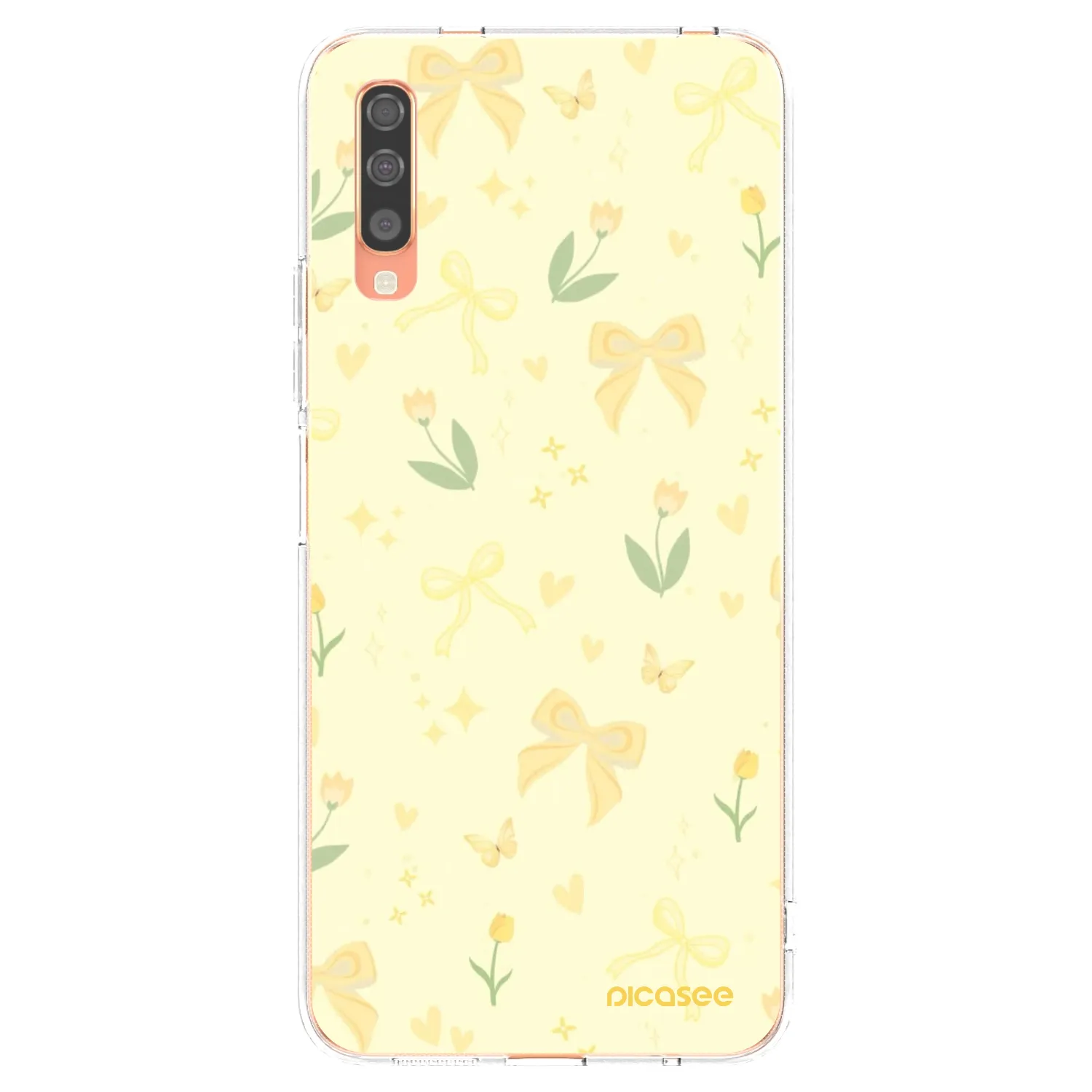 Picasee Samsung Galaxy A70 A705F Hülle - Transparentes Silikon - Honey Blossom