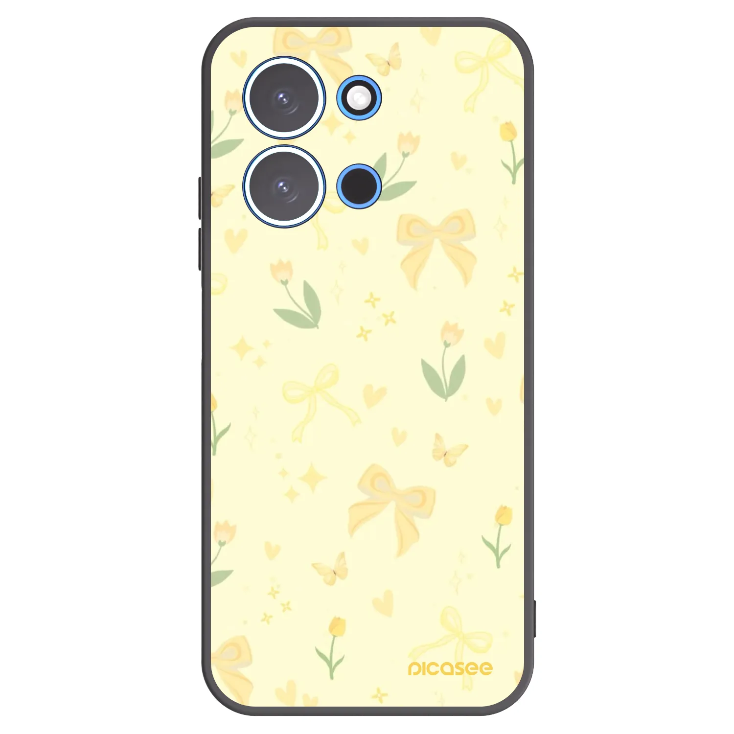 Picasee Xiaomi Redmi 15C 4G Hülle - Schwarzes Silikon - Honey Blossom