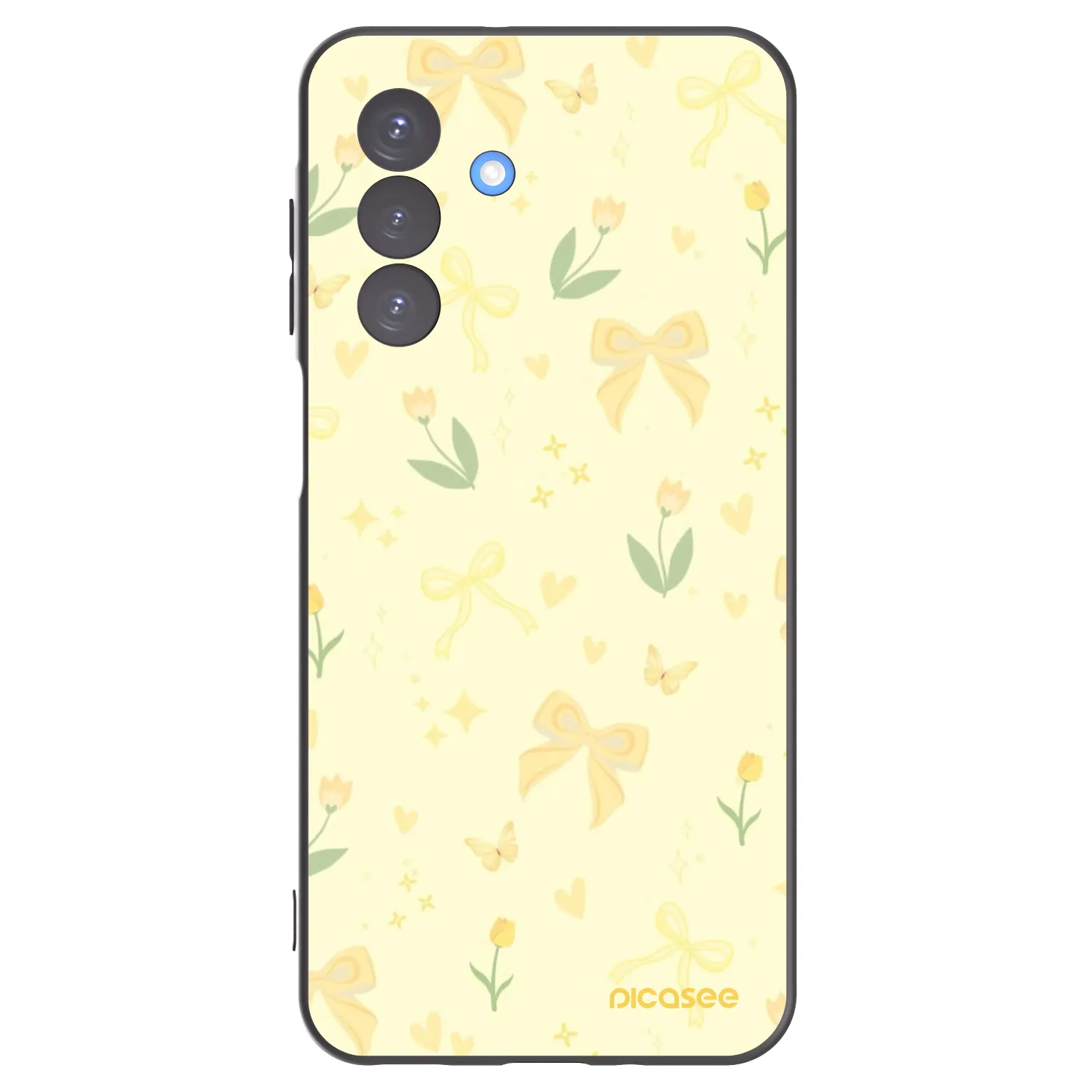 Picasee Samsung Galaxy A17 5G Hülle - Schwarzes Silikon - Honey Blossom