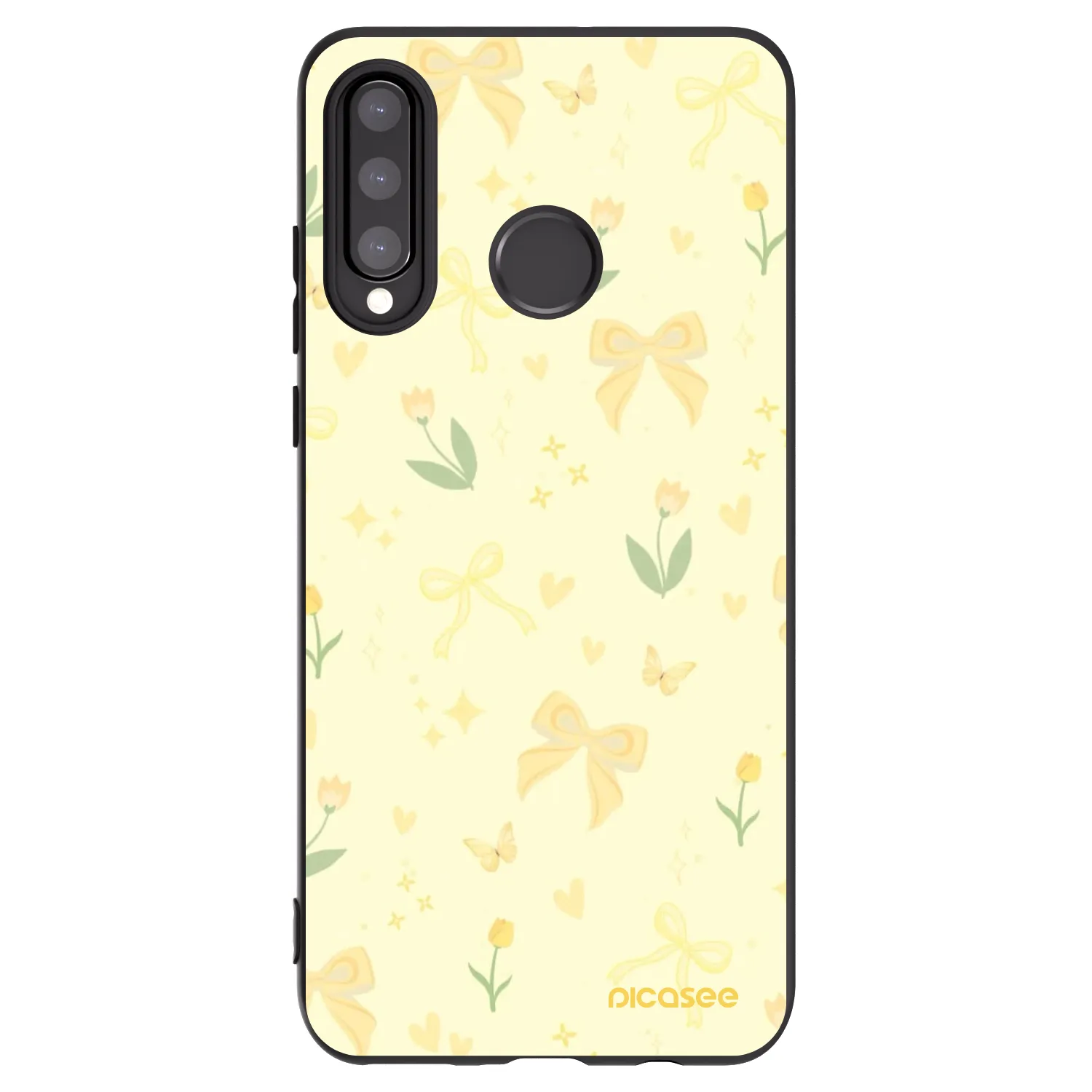 Picasee Huawei P30 Lite Hülle - Schwarzes Silikon - Honey Blossom