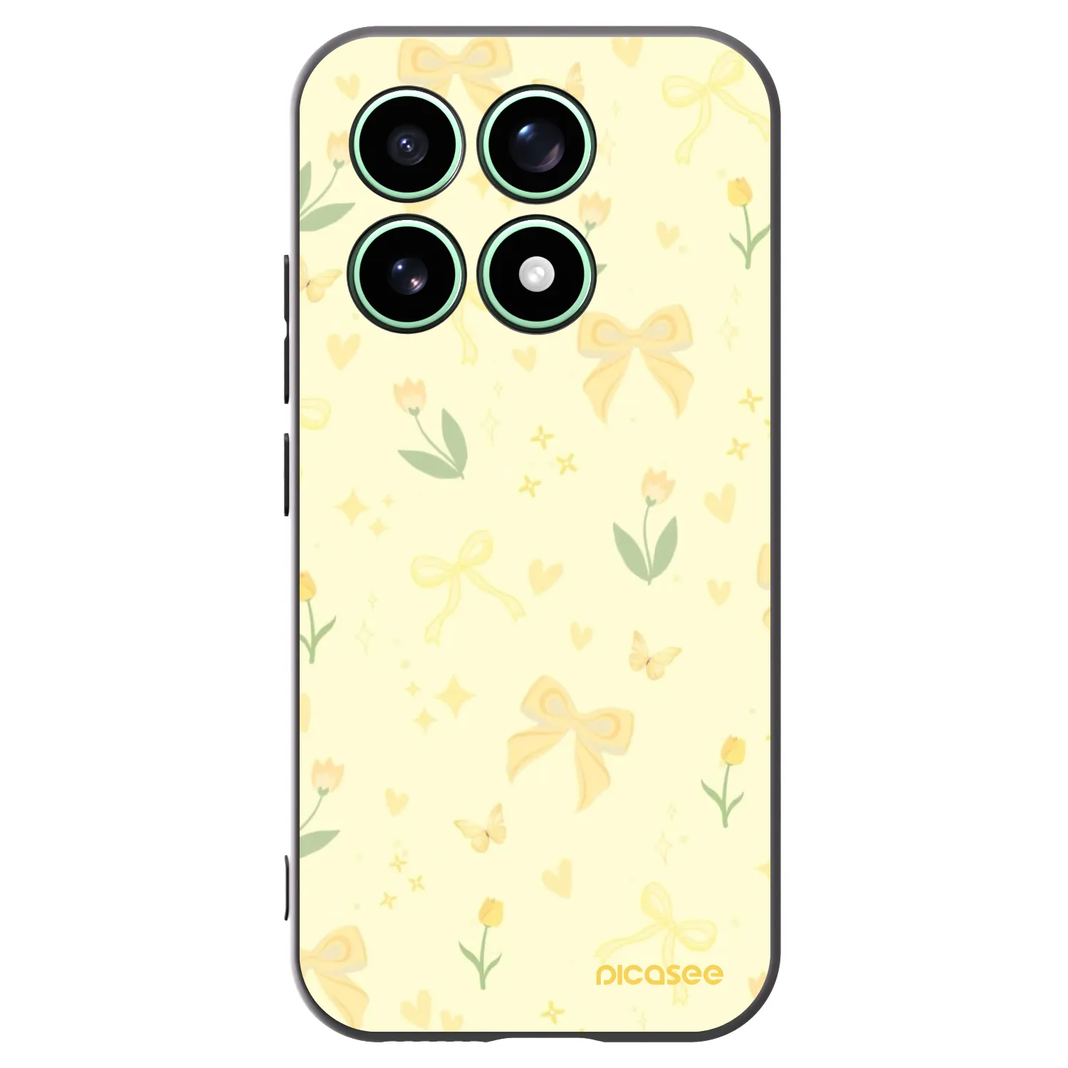 Picasee Xiaomi 17 Hülle - Schwarzes Silikon - Honey Blossom