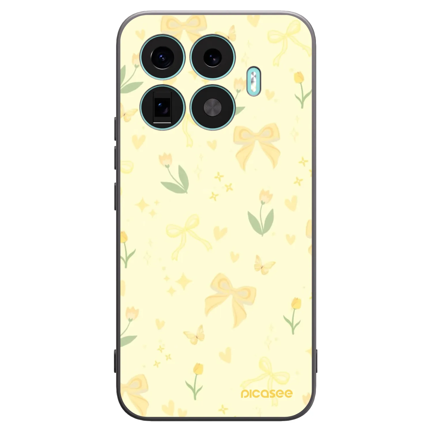 Picasee Xiaomi 17T Pro Hülle - Schwarzes Silikon - Honey Blossom