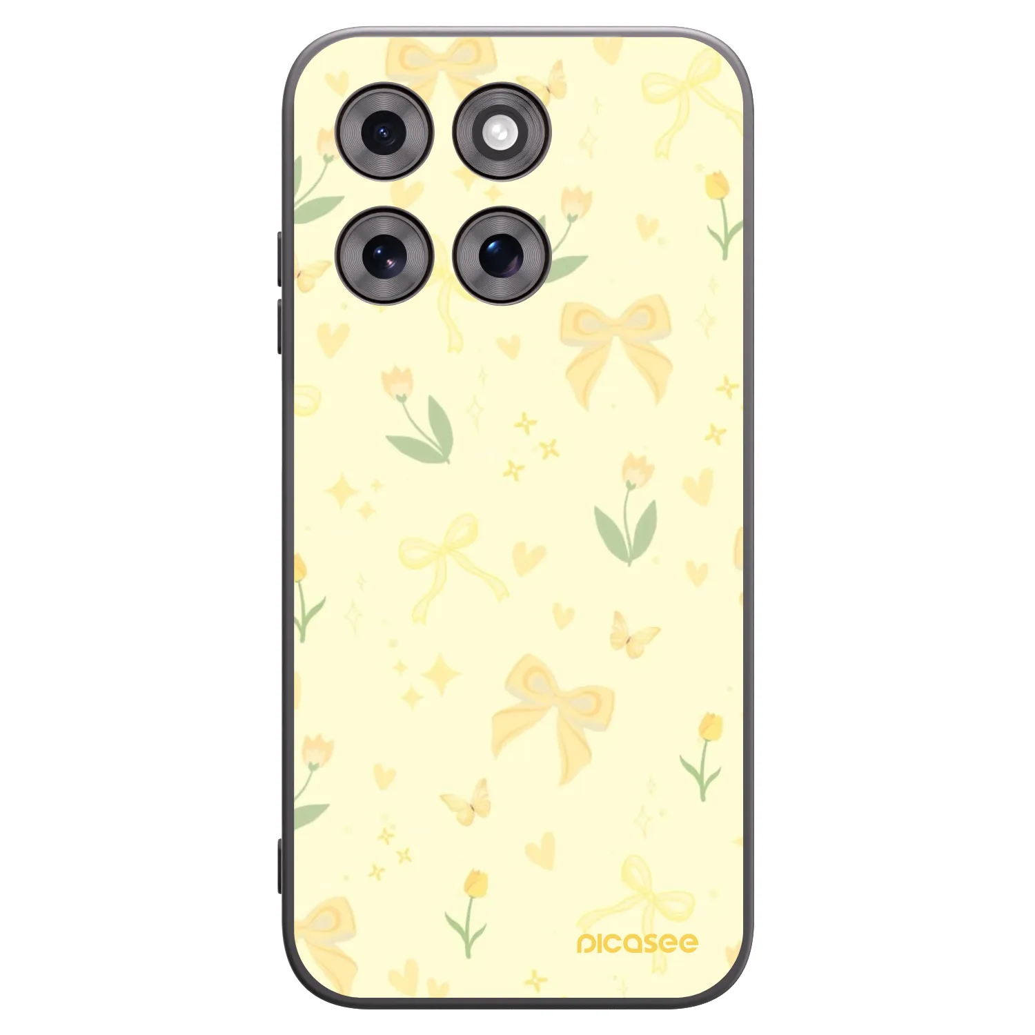 Picasee Motorola Moto G77 Hülle - Schwarzes Silikon - Honey Blossom