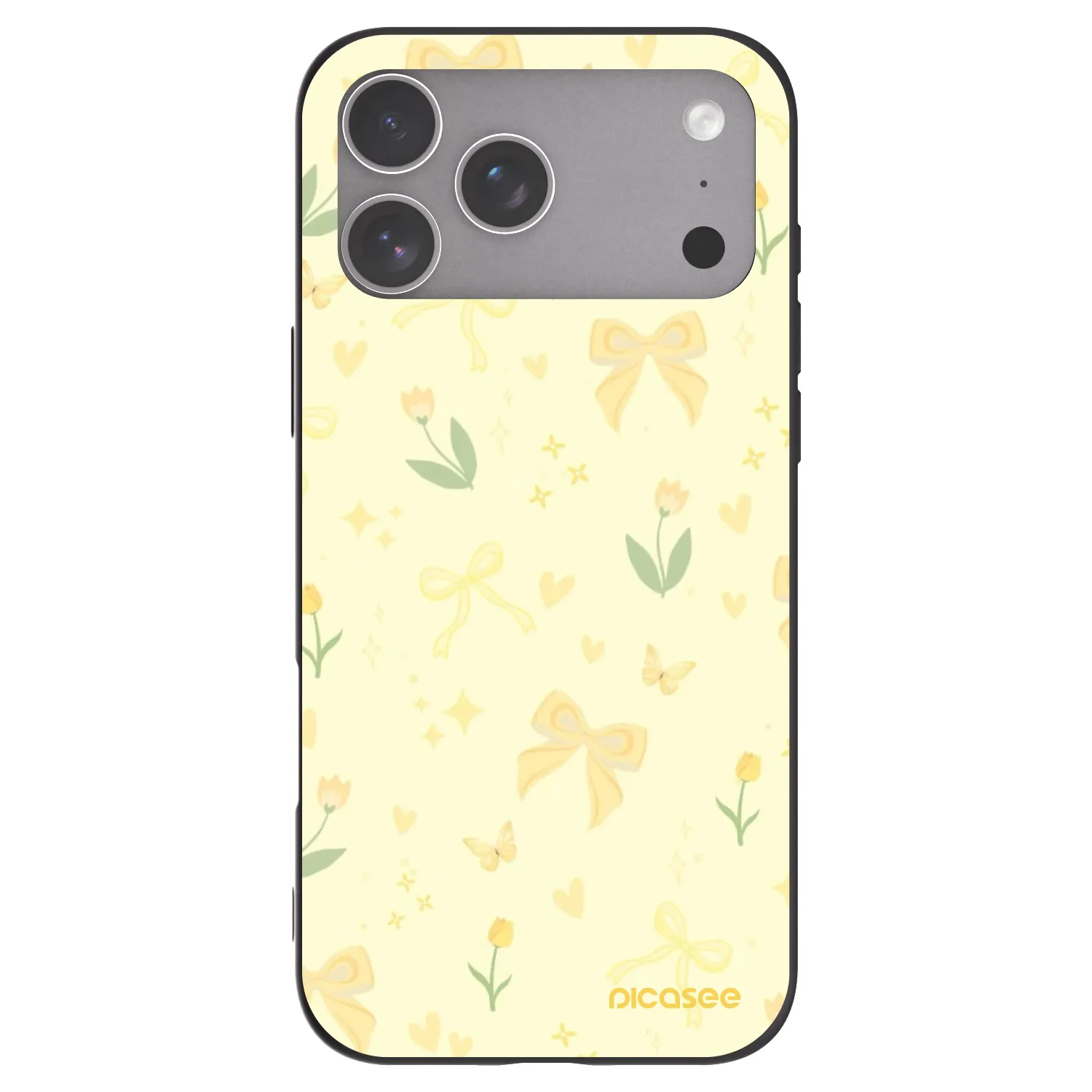 Picasee Apple iPhone 18 Pro Max Hülle - Schwarzes Silikon - Honey Blossom