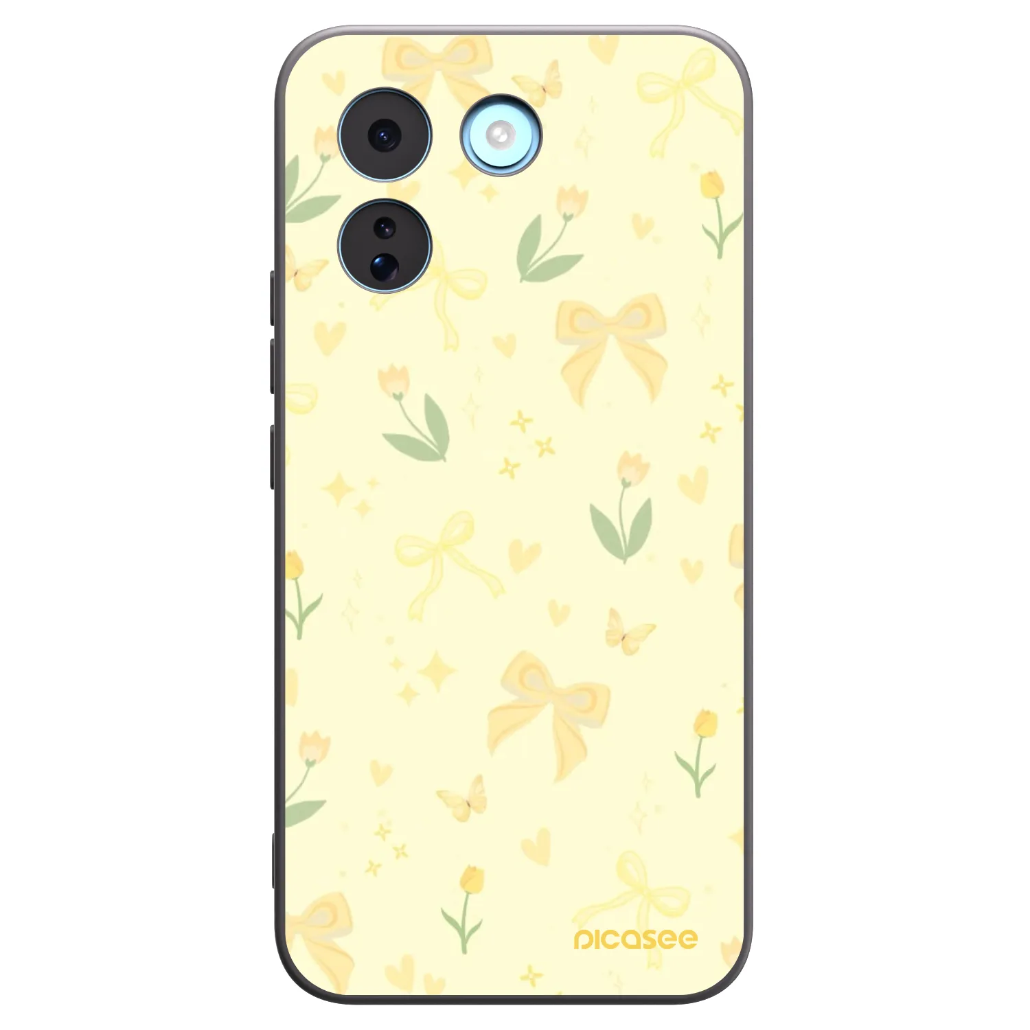 Picasee Xiaomi Redmi Note 17 Pro MAX 5G Hülle - Schwarzes Silikon - Honey Blossom