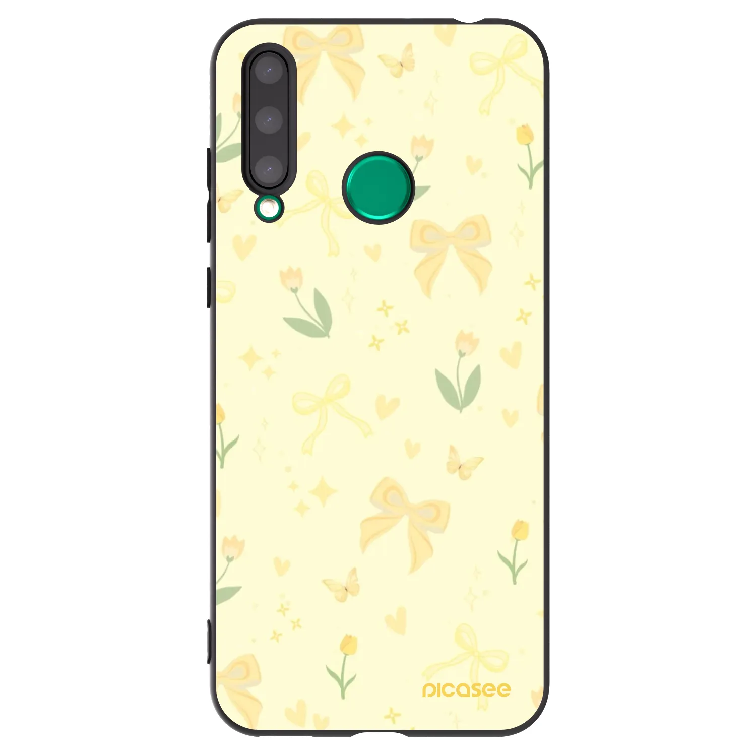 Picasee Honor 20 Lite Hülle - Schwarzes Silikon - Honey Blossom