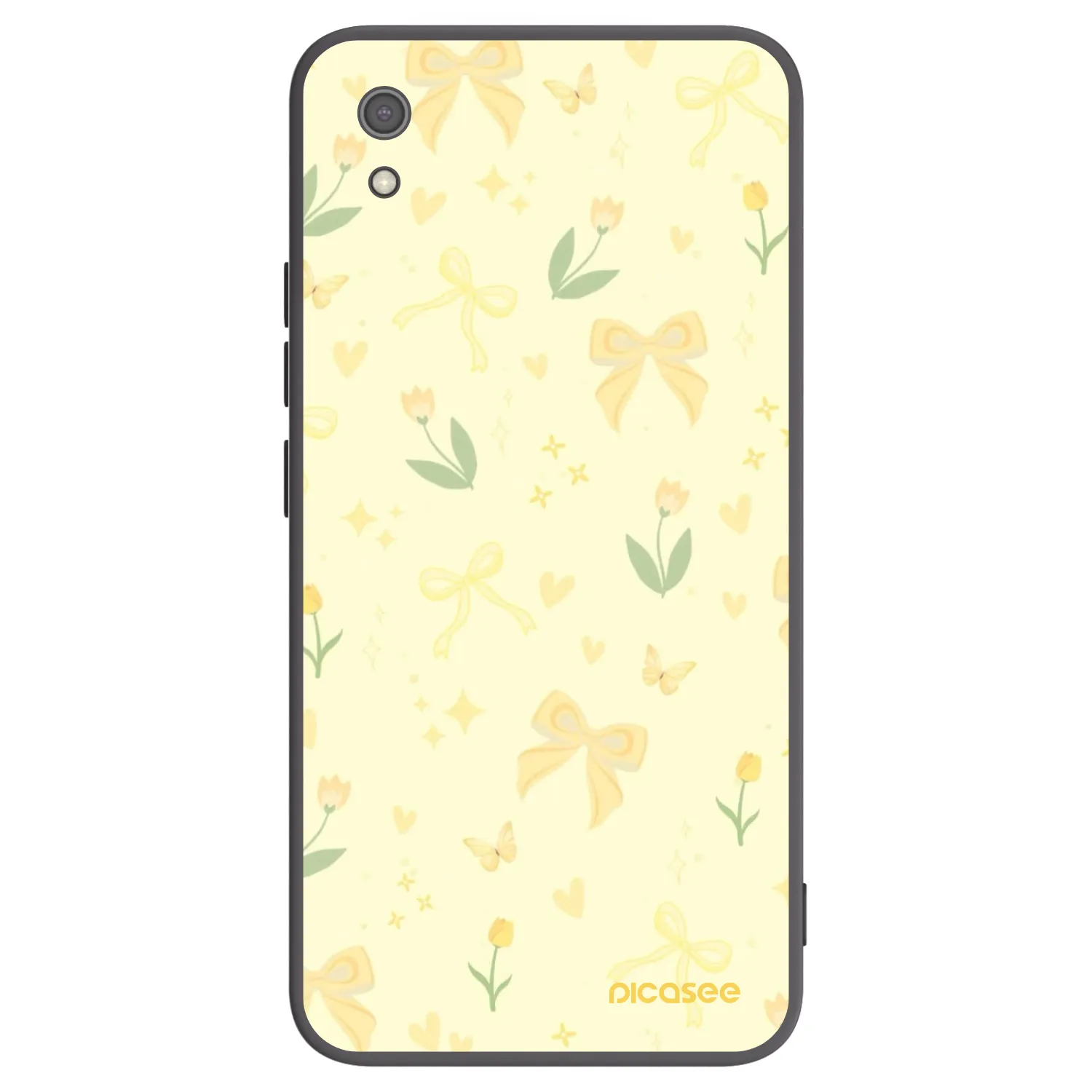 Picasee Xiaomi Redmi 7A Hülle - Schwarzes Silikon - Honey Blossom