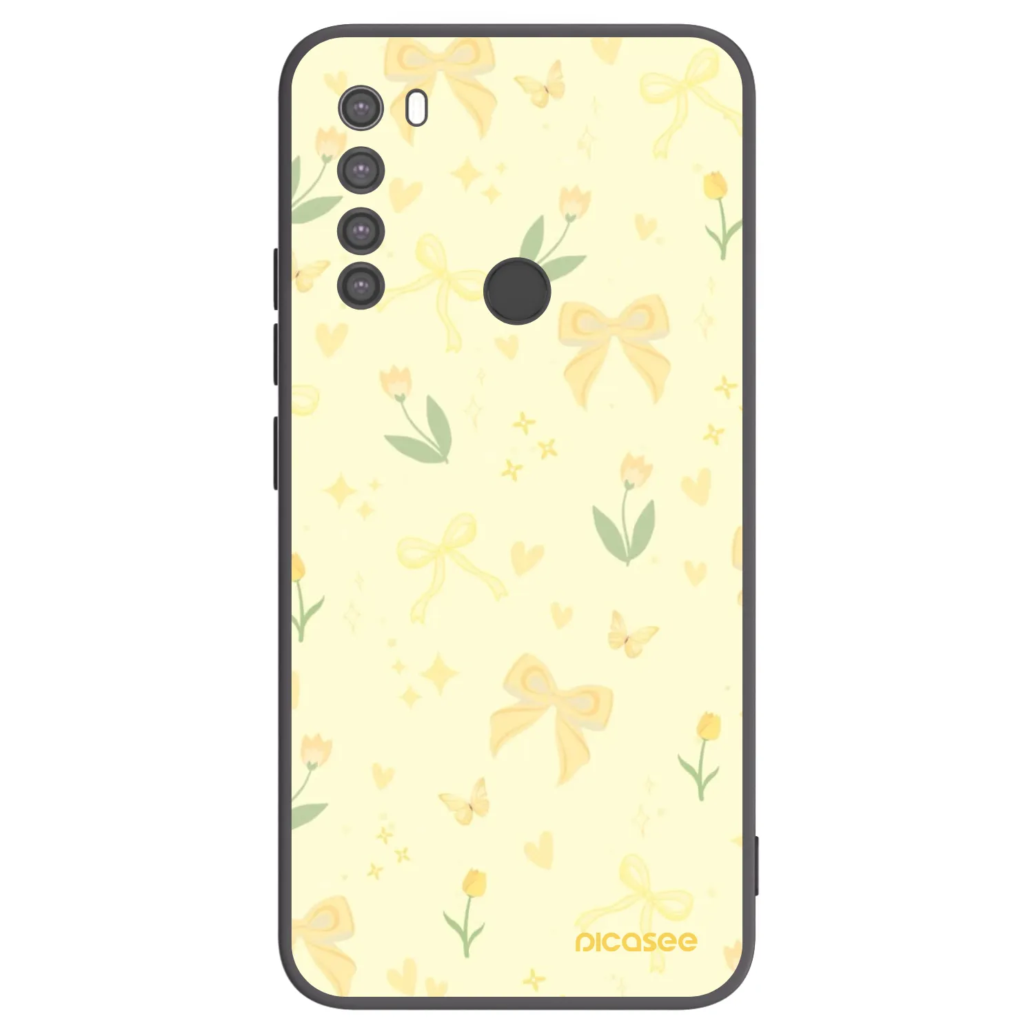 Picasee Xiaomi Redmi Note 8 Hülle - Schwarzes Silikon - Honey Blossom