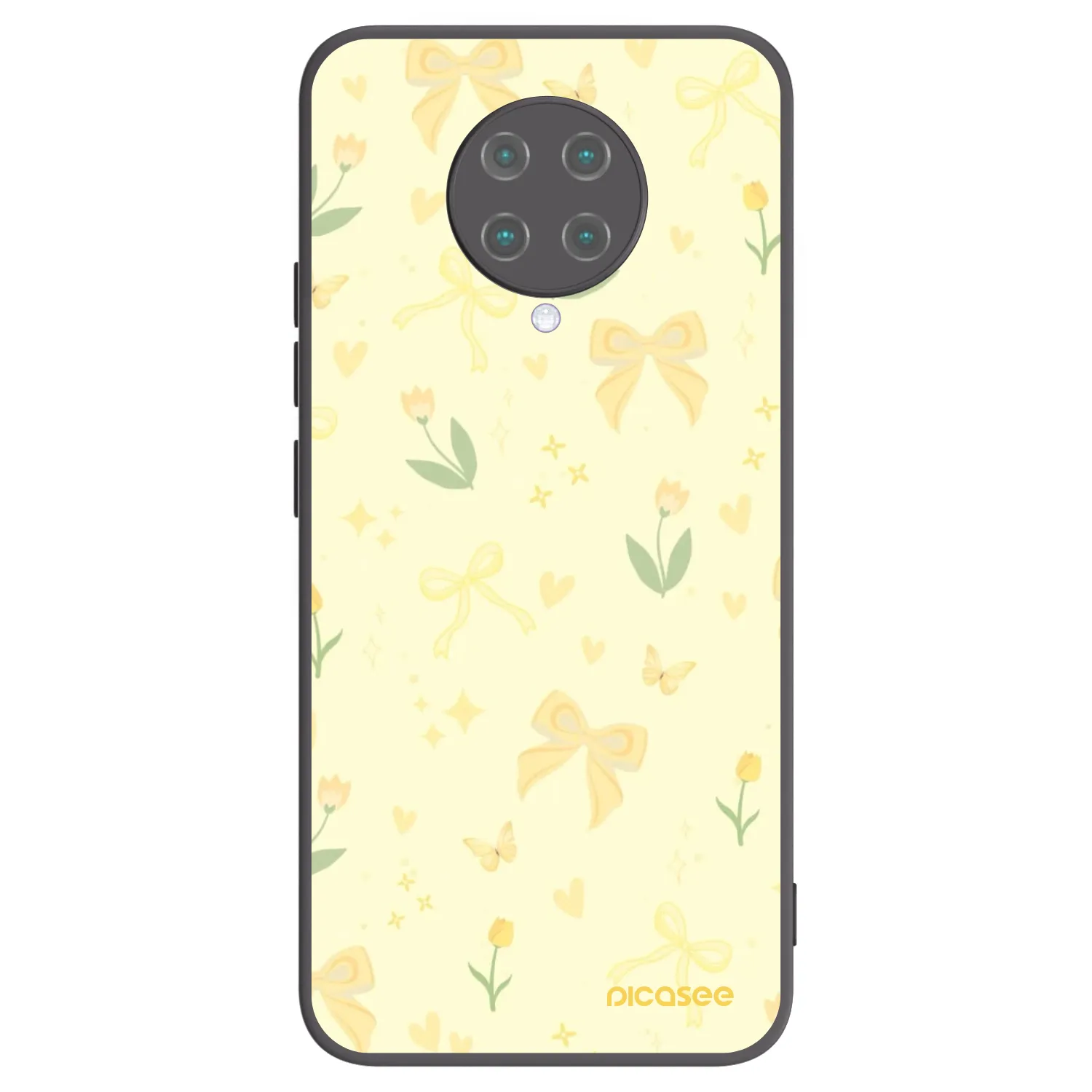 Picasee Xiaomi Poco F2 Pro Hülle - Schwarzes Silikon - Honey Blossom