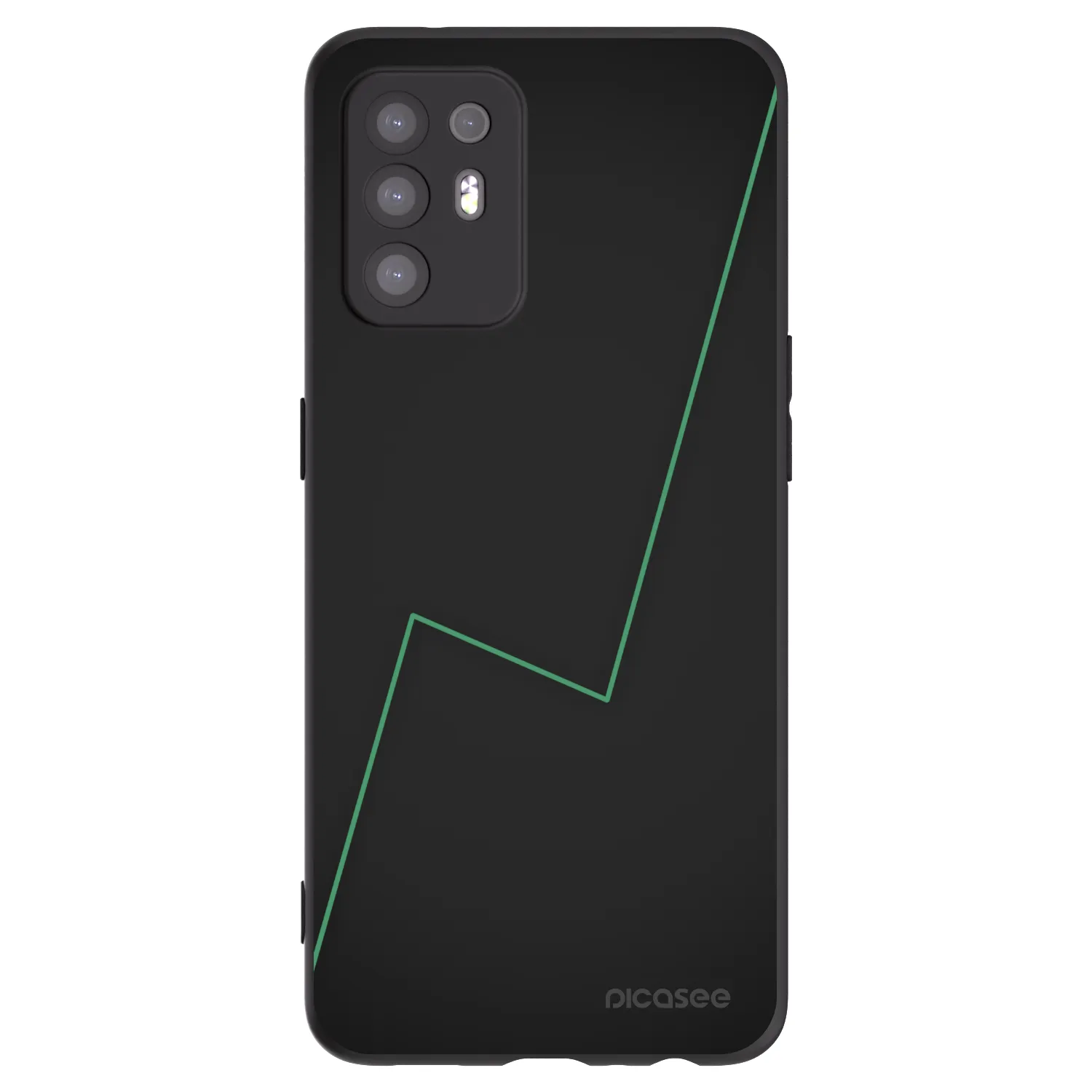 Picasee OPPO A94 5G Hülle - Schwarzes Silikon - Consistency