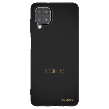 Picasee Samsung Galaxy A12 A125F Hülle - Schwarzes Silikon - Discipline
