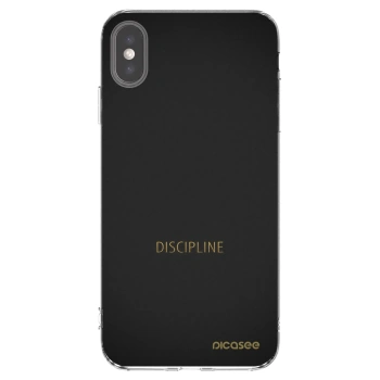 Picasee Apple iPhone XS Max Hülle - Transparentes Silikon - Discipline