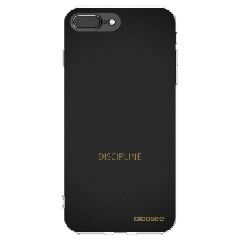 Picasee Apple iPhone 8 Plus Hülle - Transparentes Silikon - Discipline