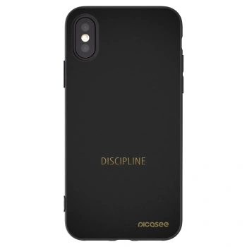 Picasee Apple iPhone X/XS Hülle - Schwarzes Silikon - Discipline
