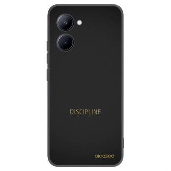 Picasee Realme C33 (2023) Hülle - Schwarzes Silikon - Discipline