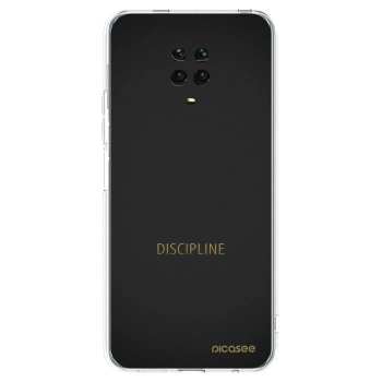 Picasee Xiaomi Redmi Note 9S Hülle - Transparentes Silikon - Discipline