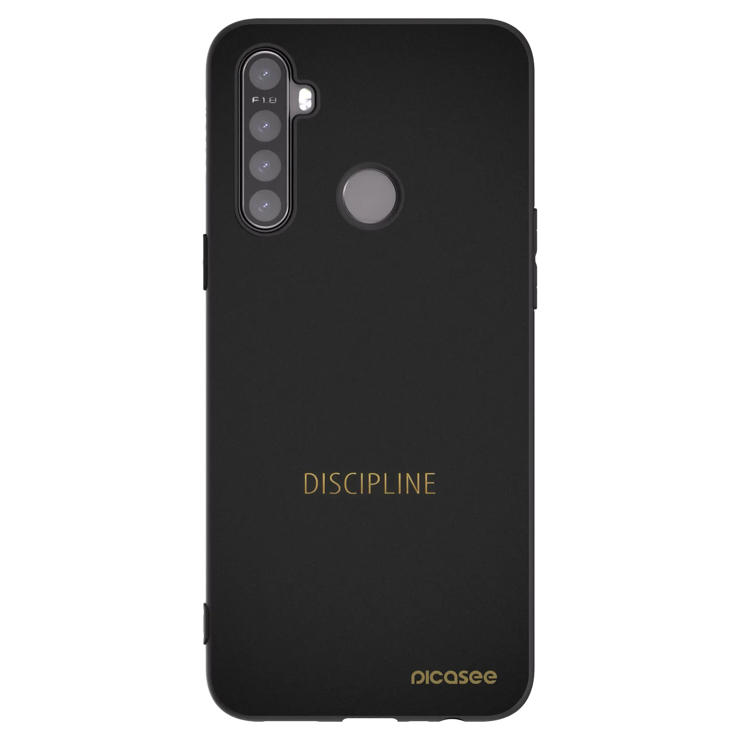 Picasee Realme 5 Hülle - Schwarzes Silikon - Discipline