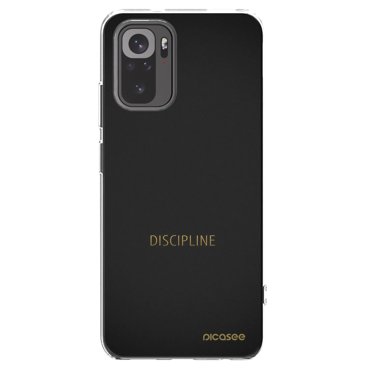 Picasee Xiaomi Redmi Note 10S Hülle - Transparentes Silikon - Discipline