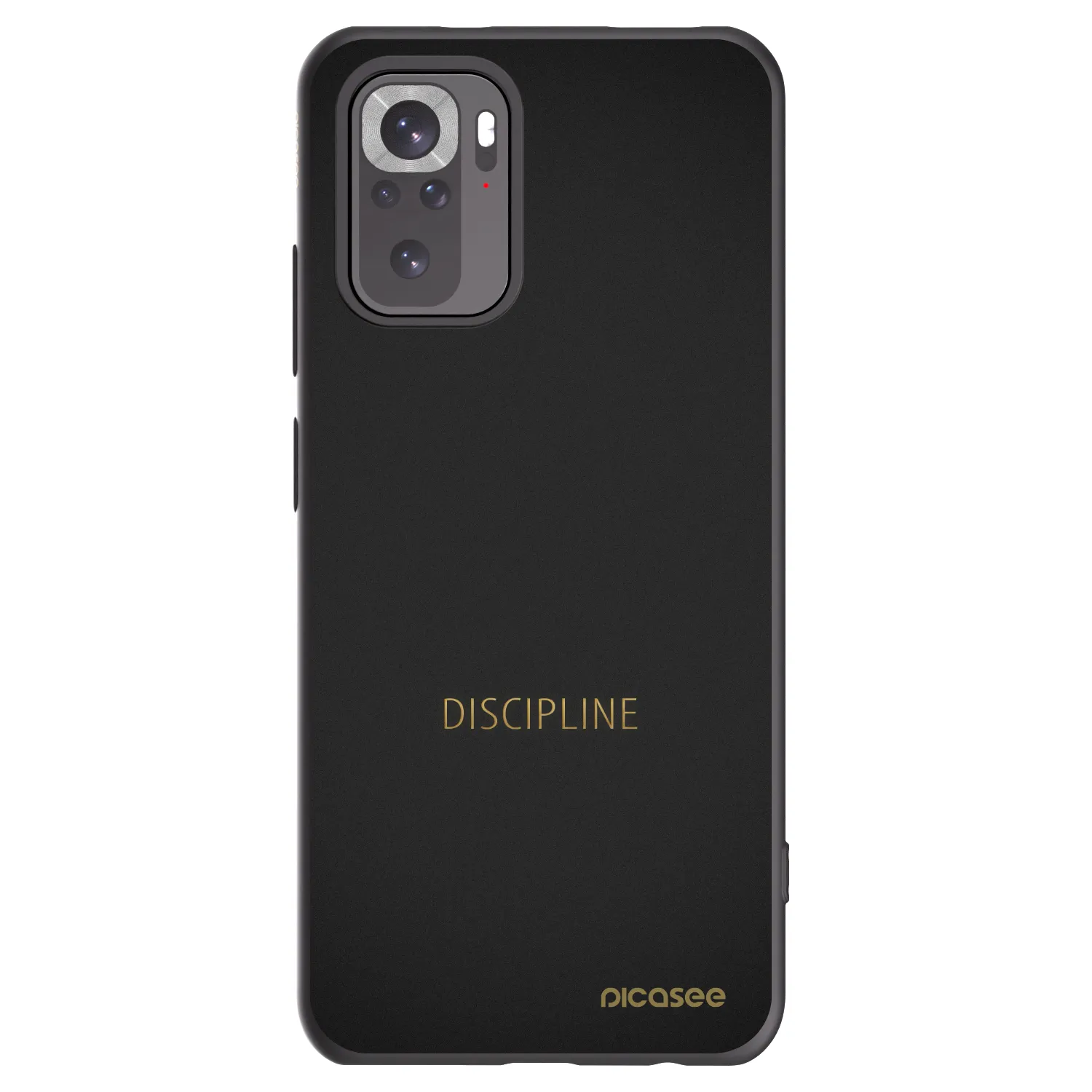 Picasee Xiaomi Redmi Note 10S Hülle - Schwarzes Silikon - Discipline