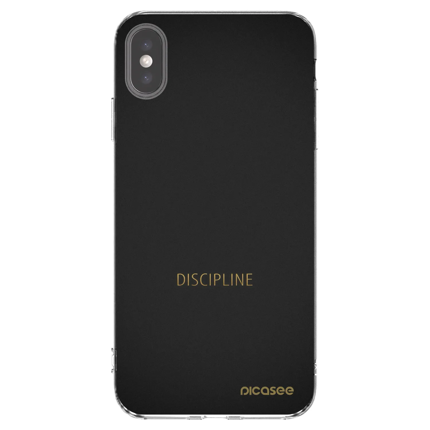 Picasee Apple iPhone XS Max Hülle - Transparentes Silikon - Discipline
