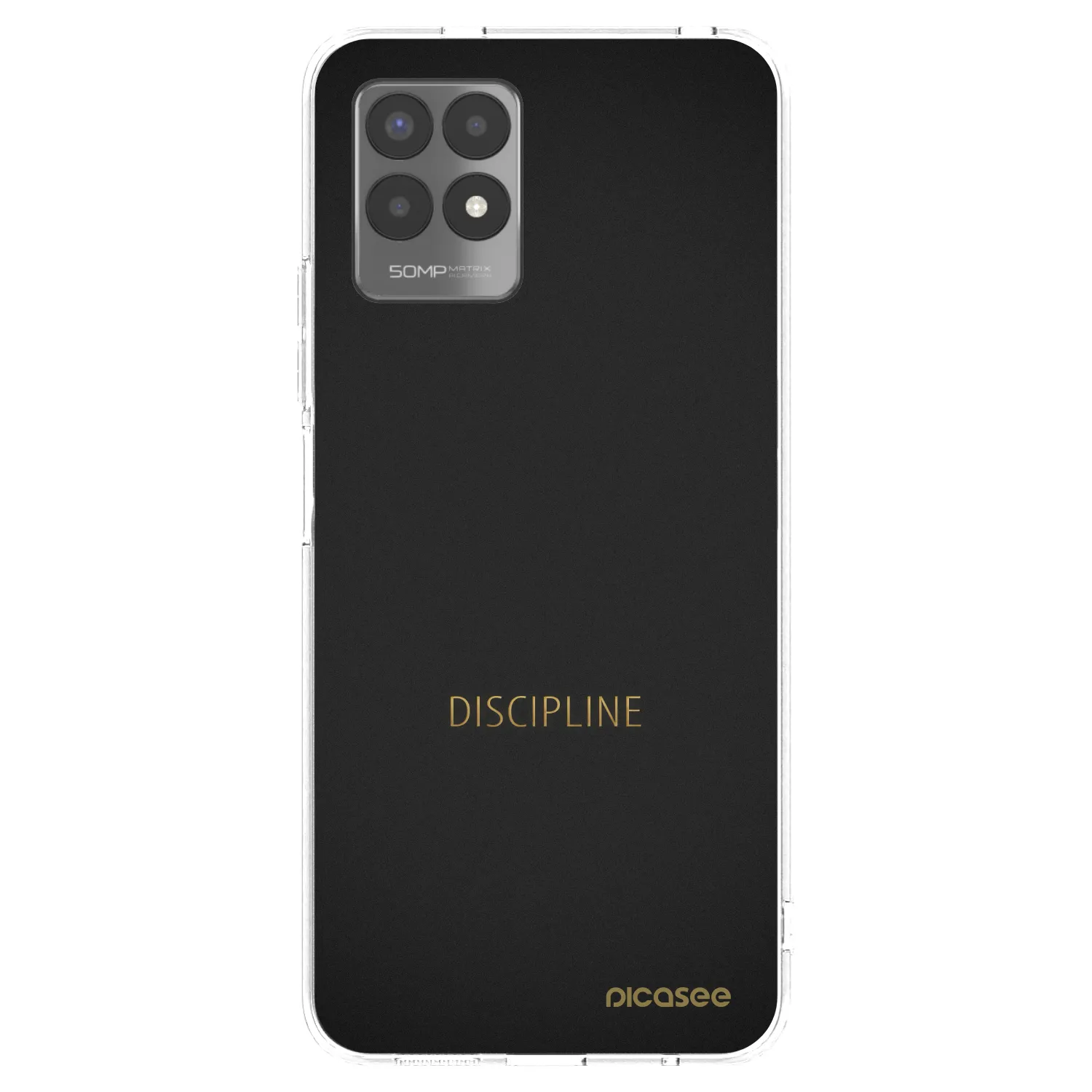 Picasee Realme 8i Hülle - Transparentes Silikon - Discipline