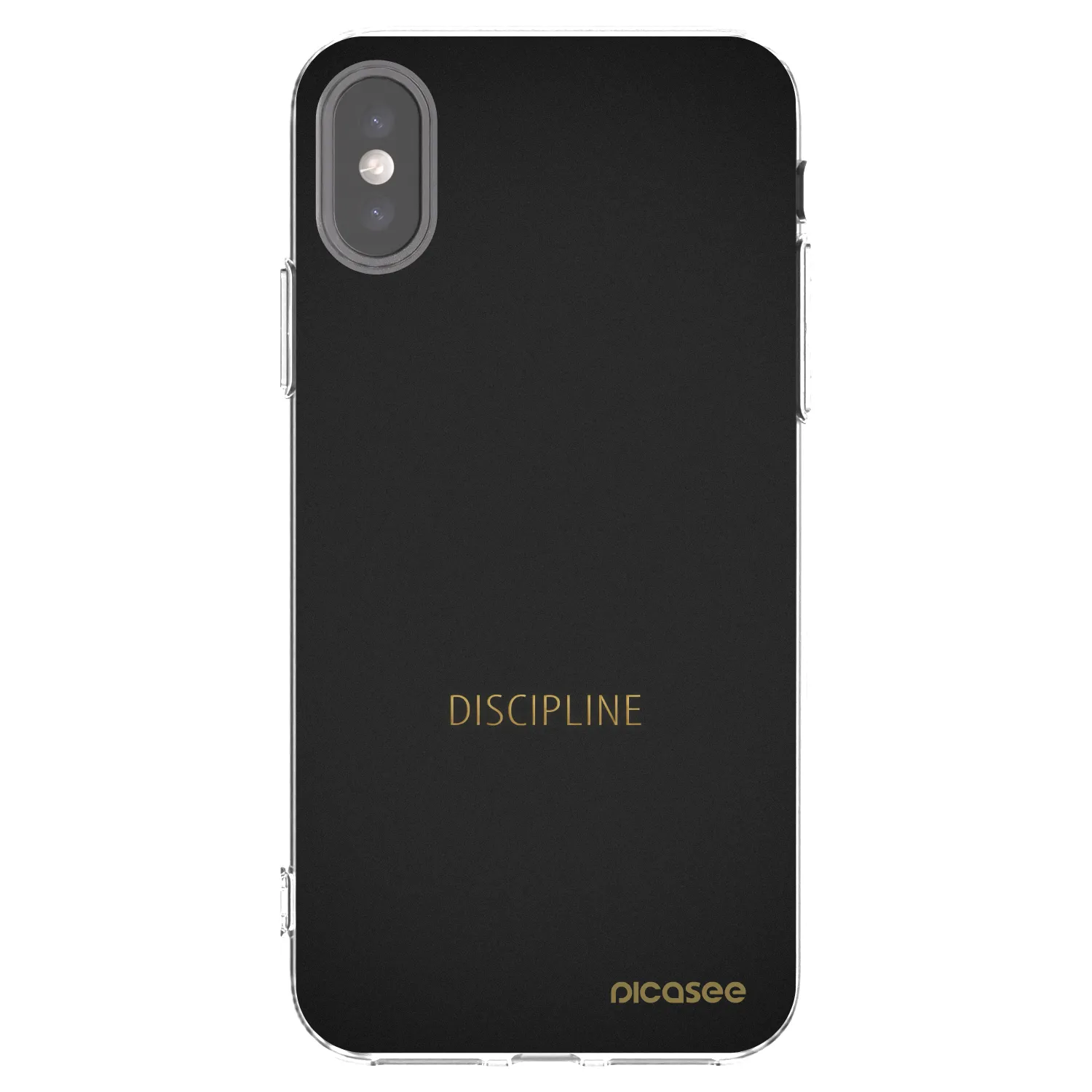 Picasee Apple iPhone X/XS Hülle - Transparentes Silikon - Discipline