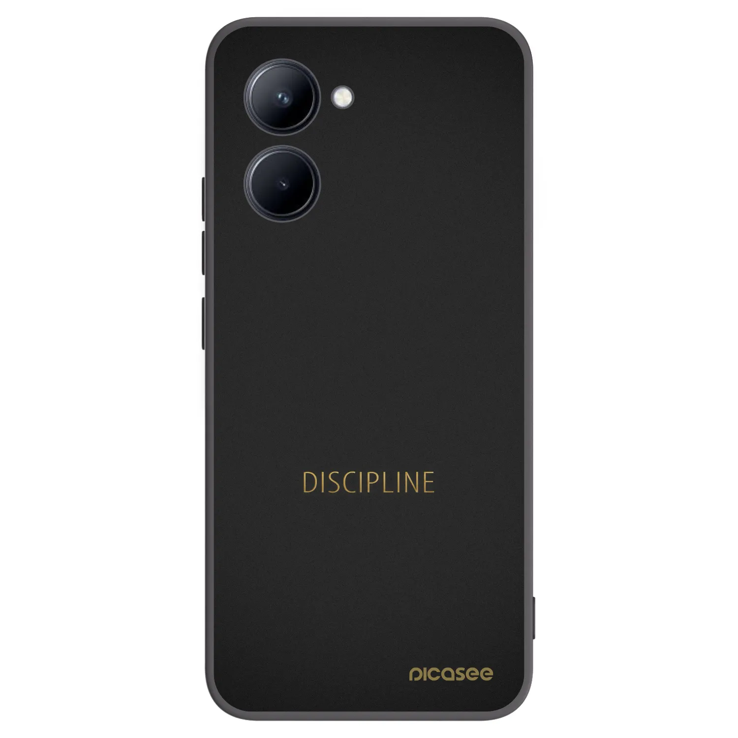 Picasee Realme C33 (2023) Hülle - Schwarzes Silikon - Discipline