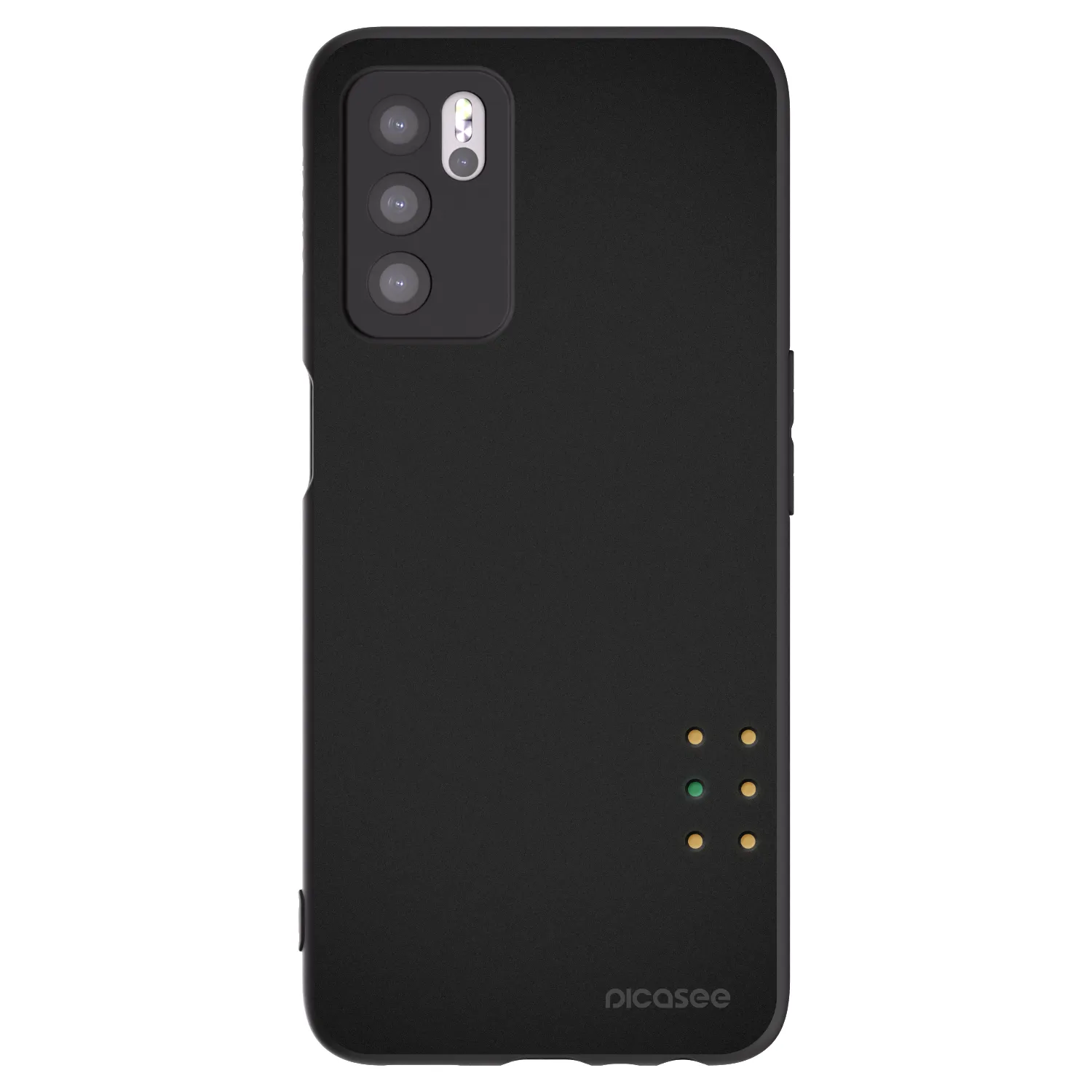 Picasee OPPO A16s Hülle - Schwarzes Silikon - Pulse