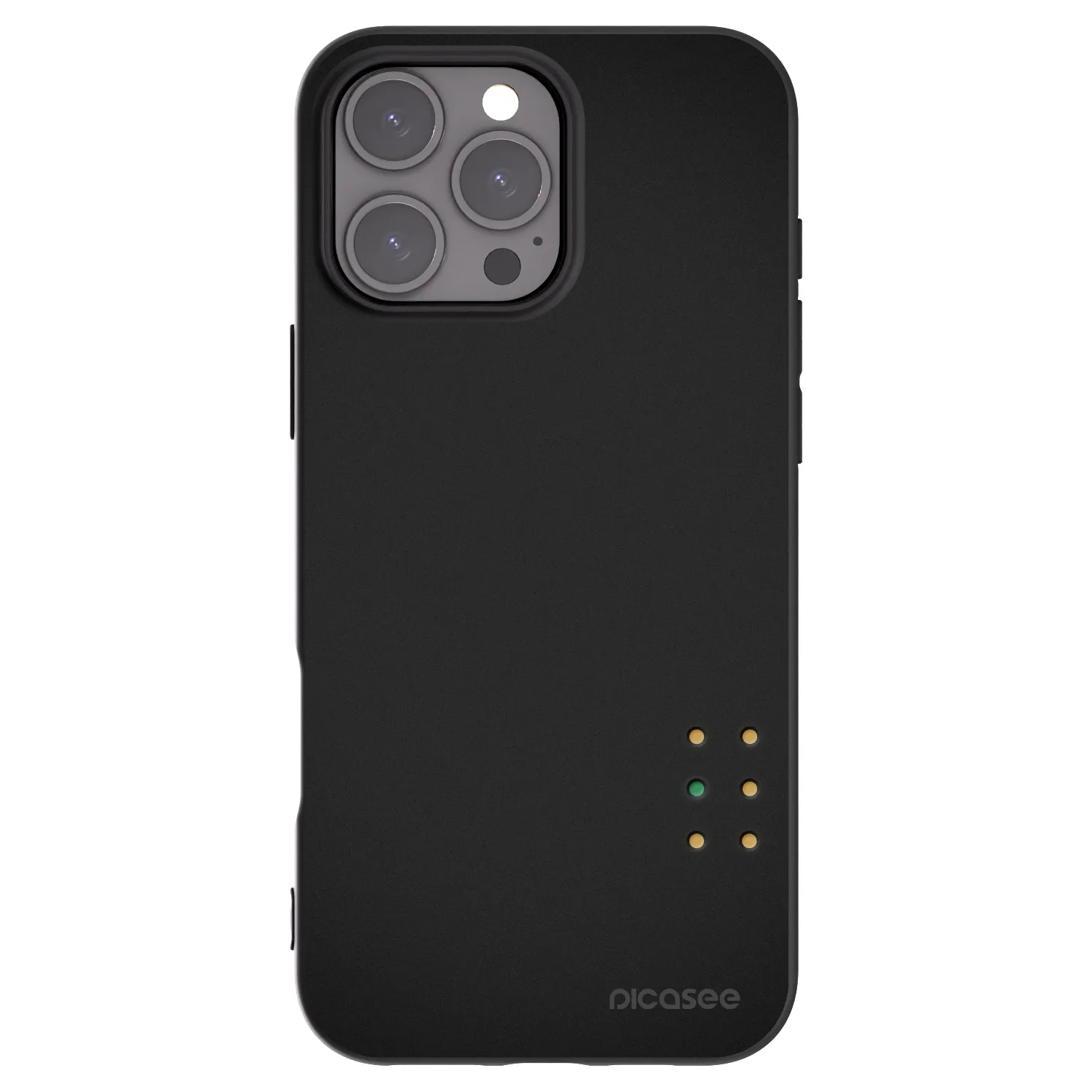 Picasee Apple iPhone 16 Pro Max Hülle - Schwarzes Silikon - Pulse